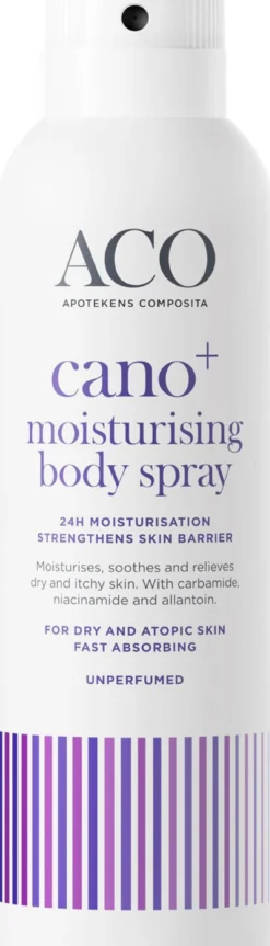 ACO Cano+ Moisturising Body Spray Oparfymerad Kroppsspray 150 ml