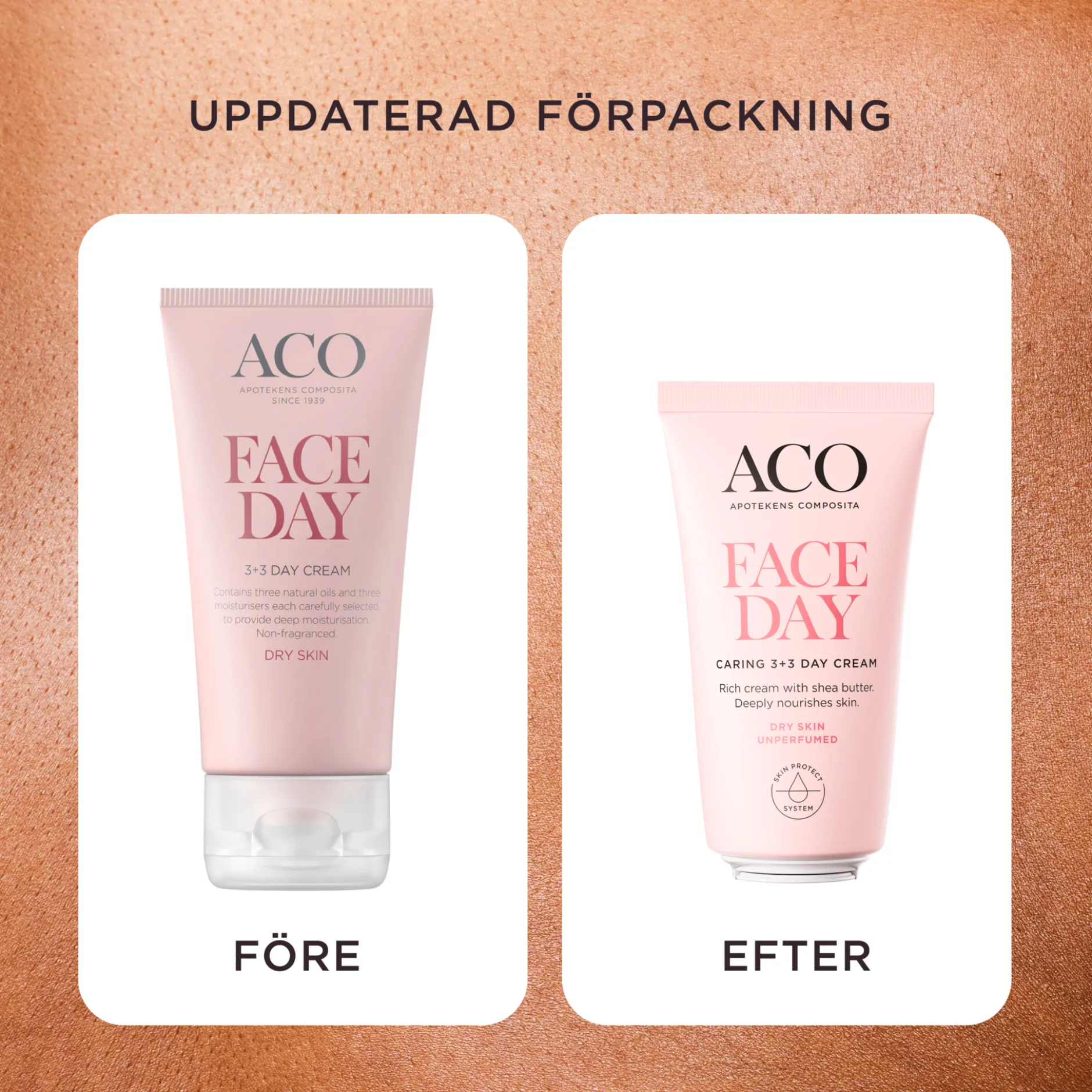 ACO Face Caring 3+3 Day Cream Oparfymerad Dagkräm 50 ml