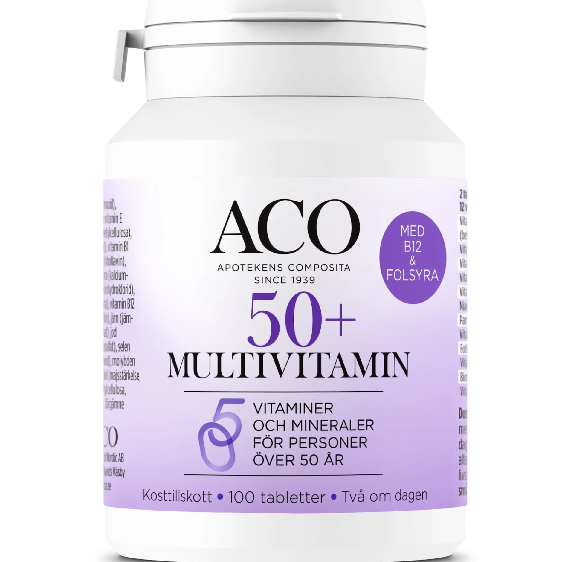 ACO 50+ Multivitamin 100 tabletter