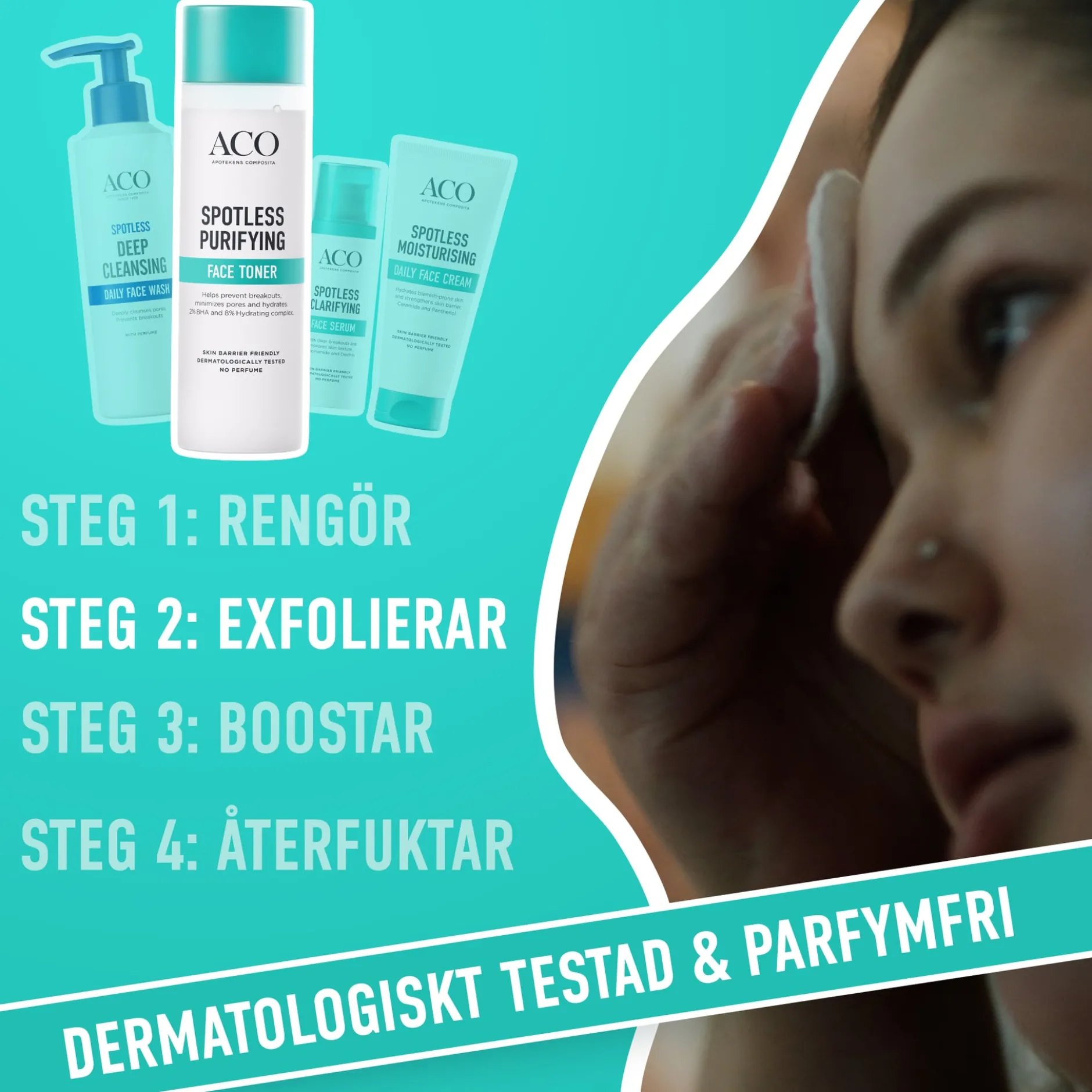 ACO Spotless Face Toner Salicylsyra BHA NP 200 ml
