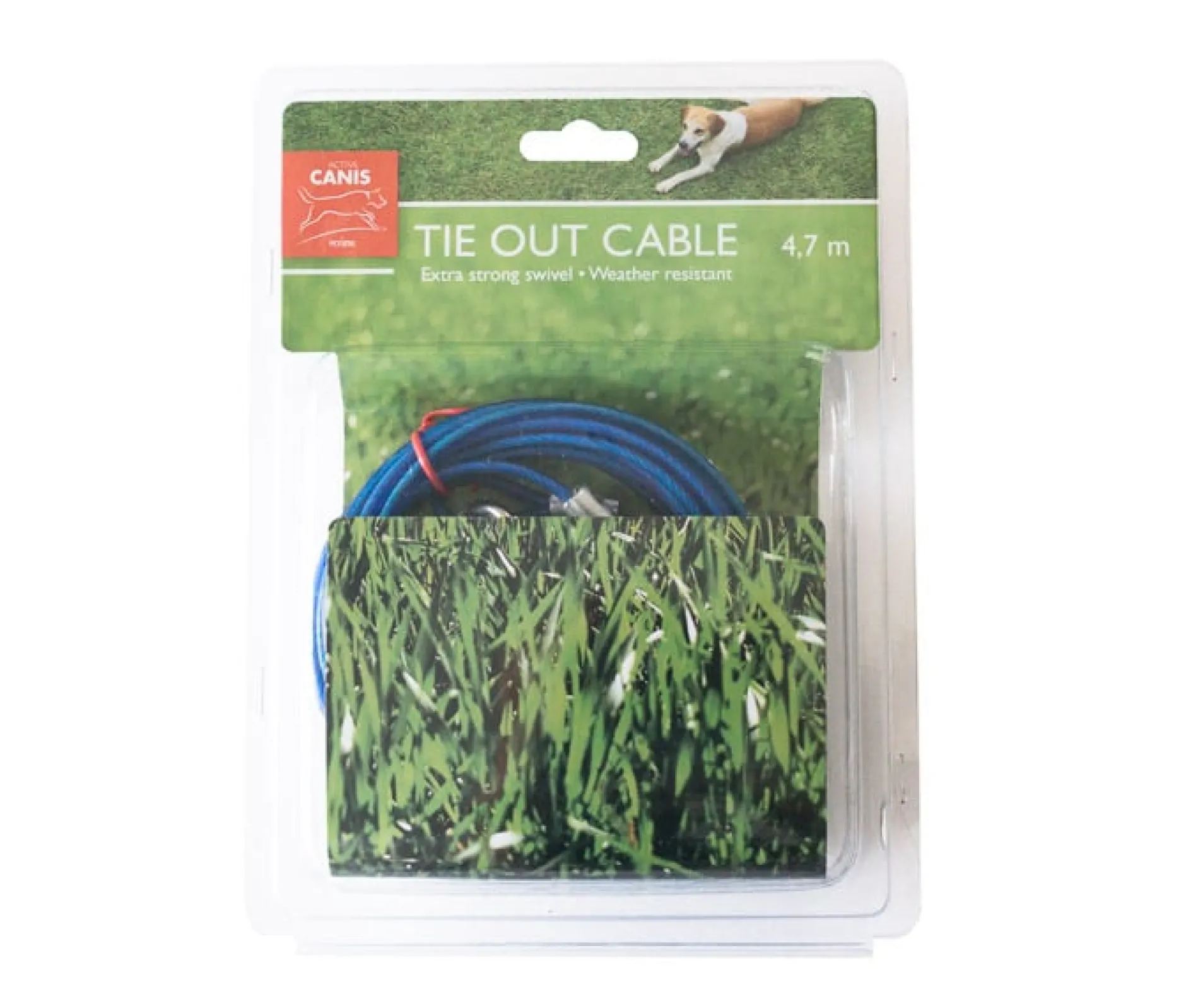 Active Canis Tie Out Cabel with Spring 4,7 m