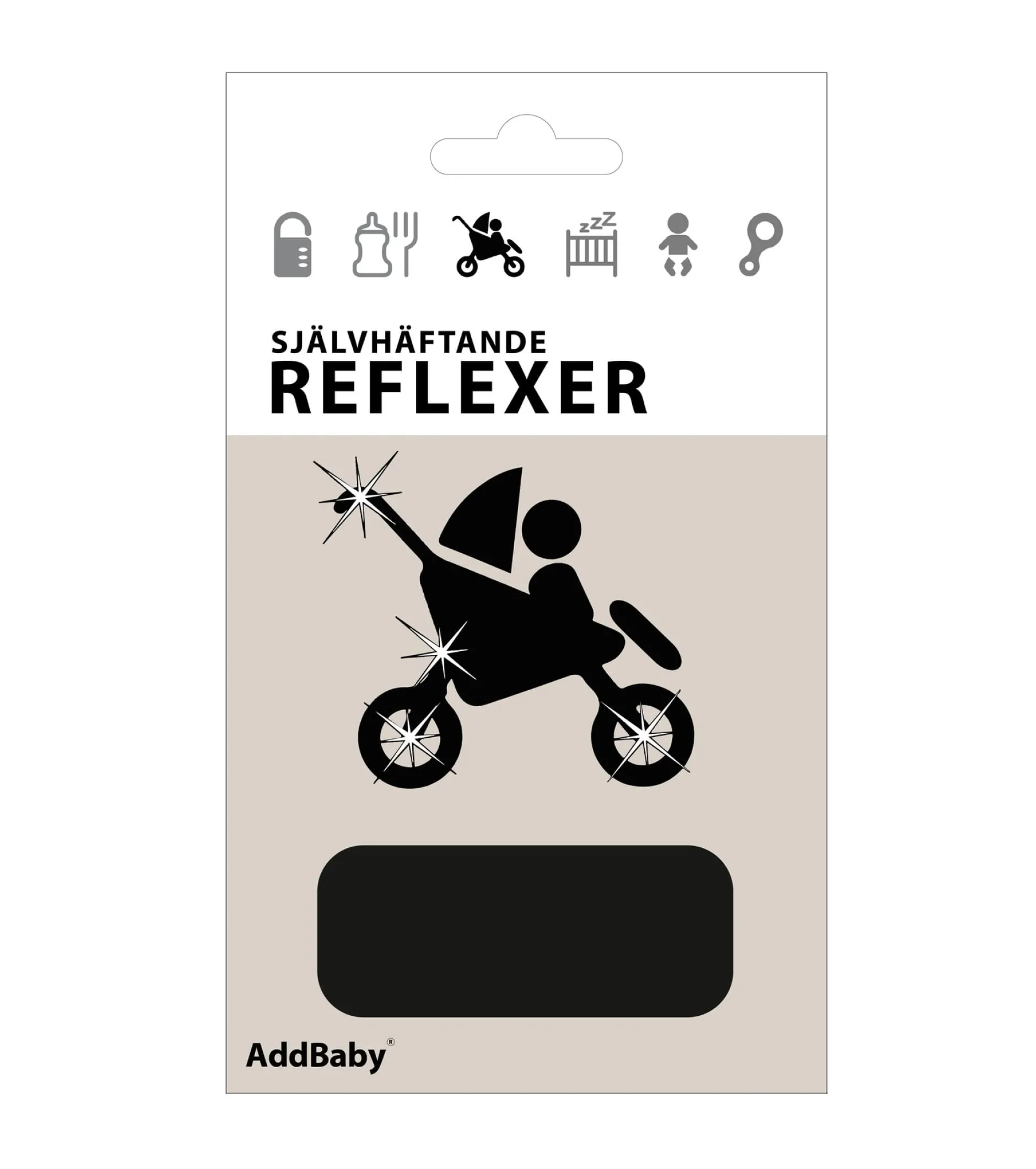 AddBaby Reflexklistermärken Svart