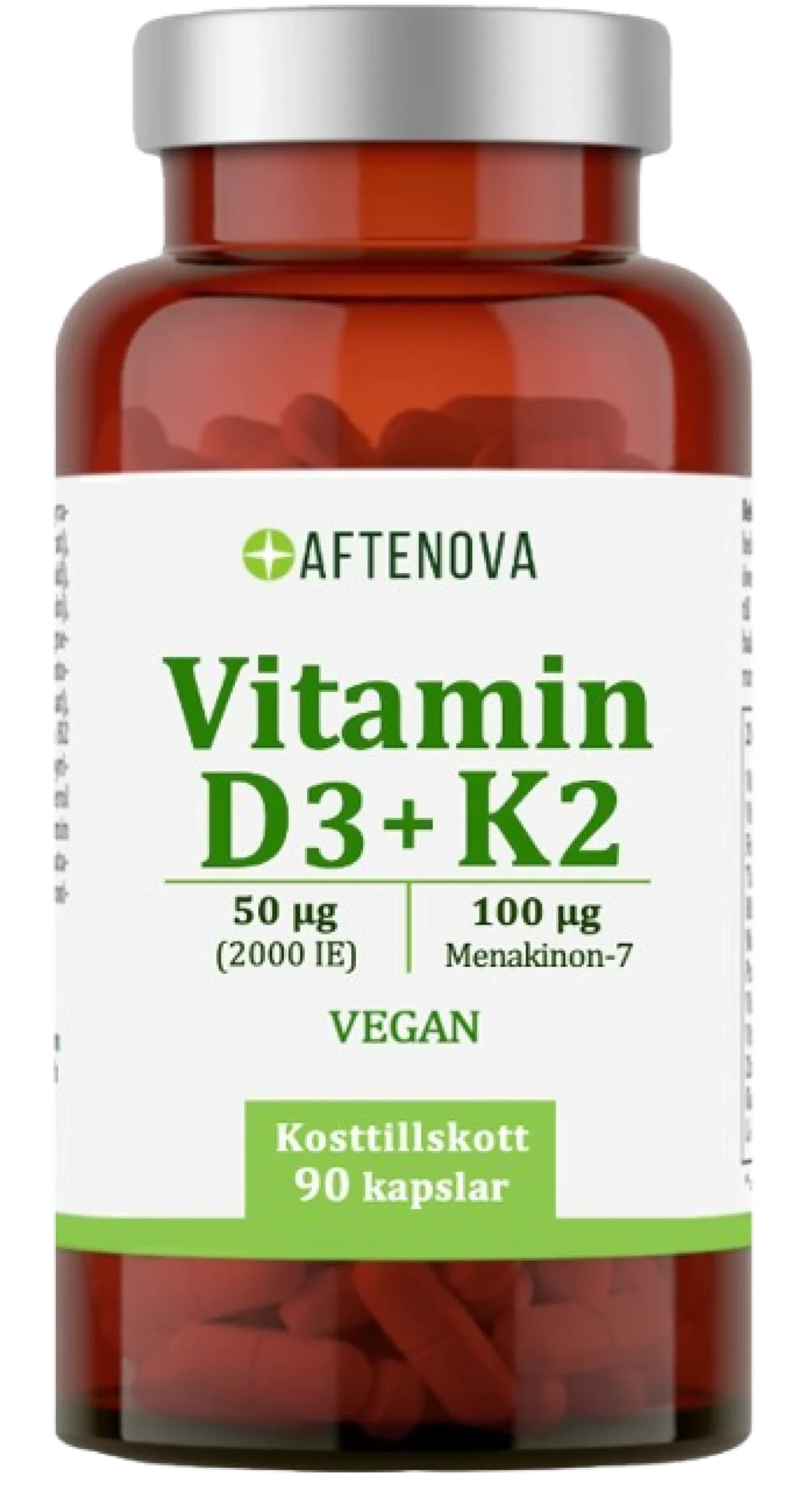 AfteNova Vitamin D3 + K2 90 kapslar