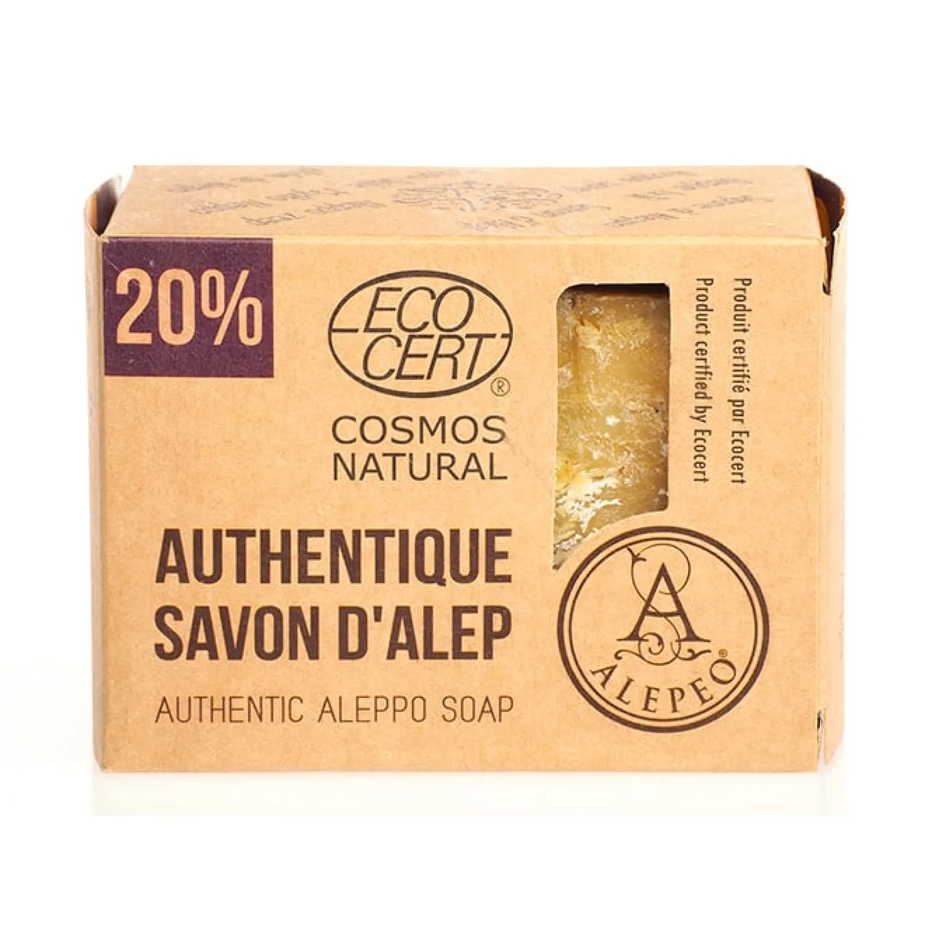 Alepeo Aleppotvål 20% Lagerbärsolja 200g
