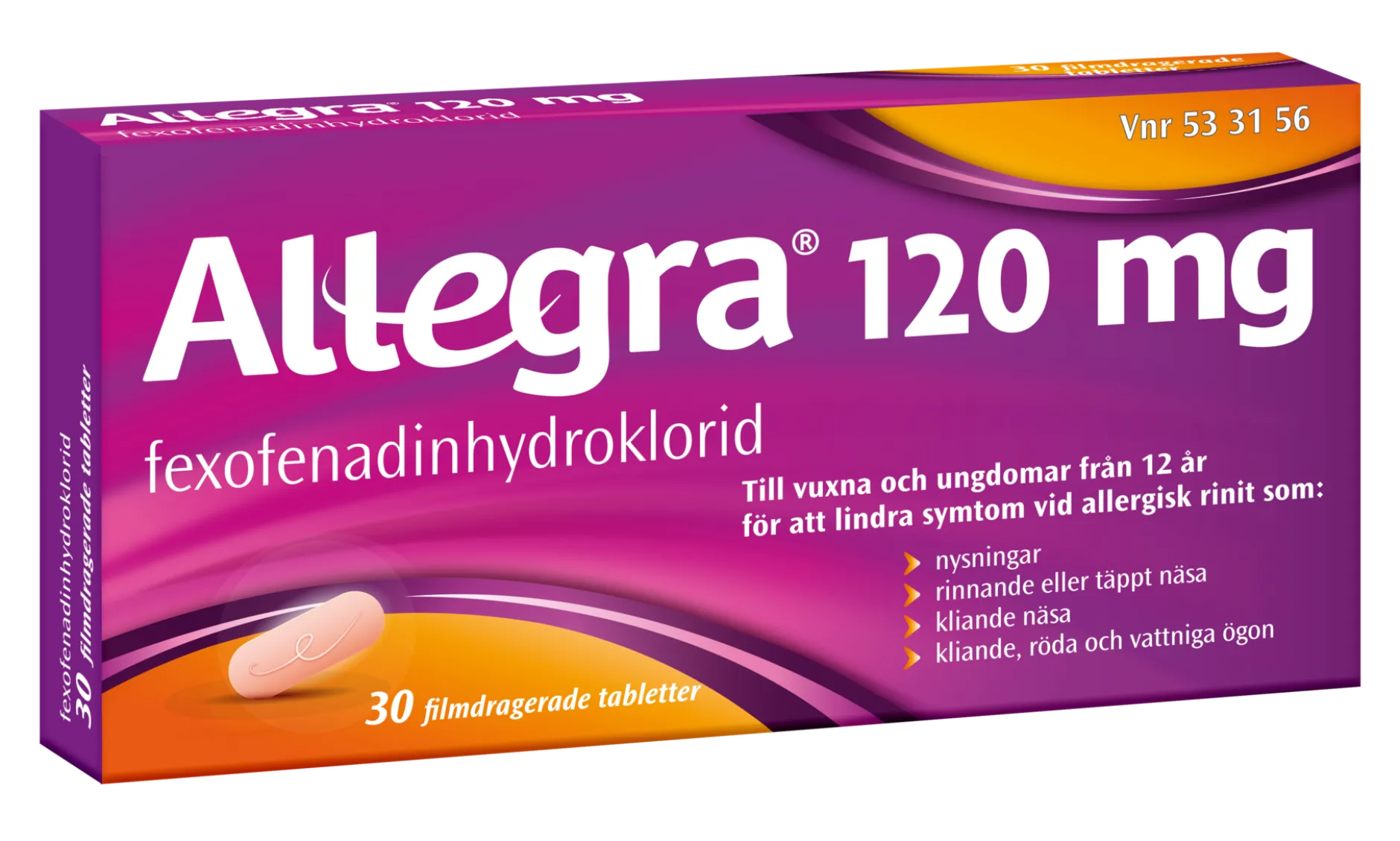 Allegra filmdragerade tabletter 120 mg, 30st