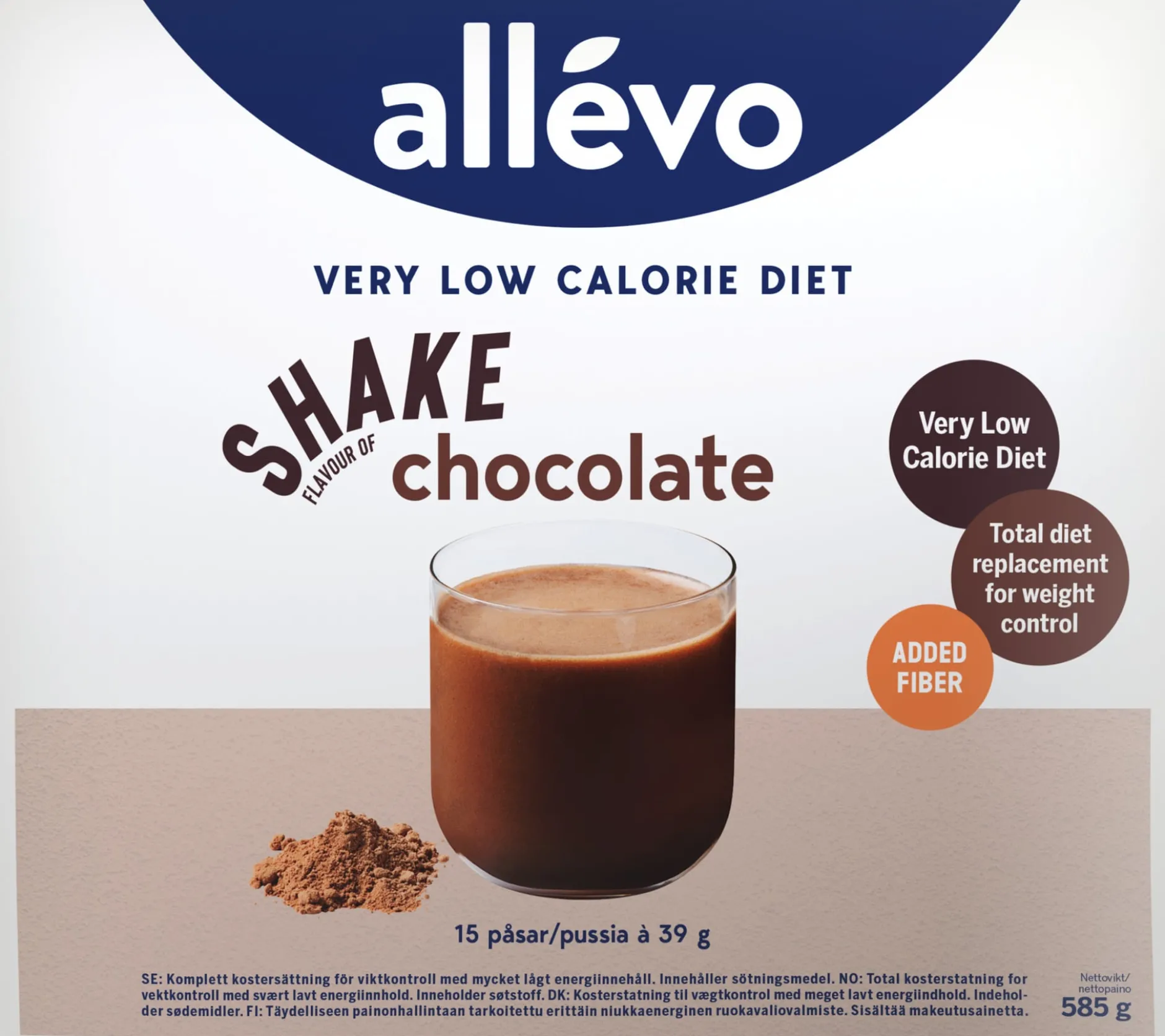 Allévo Shake Chocolate VLCD 15 st