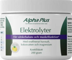 Alpha Plus Elektrolyter Citronsmak Pulver 200 g