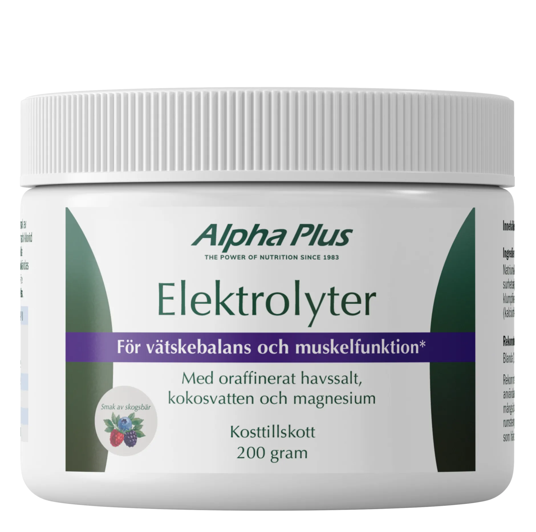 Alpha Plus Elektrolyter Skogsbär 200 g