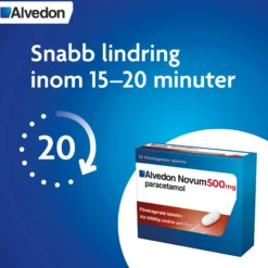 Alvedon Novum 500 mg Paracetamol Filmdragerade Tabletter 20 st