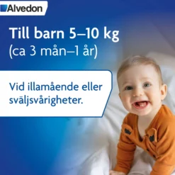 Alvedon Suppositorium 60mg paracetamol (för barn 5-10 kg) 10 st