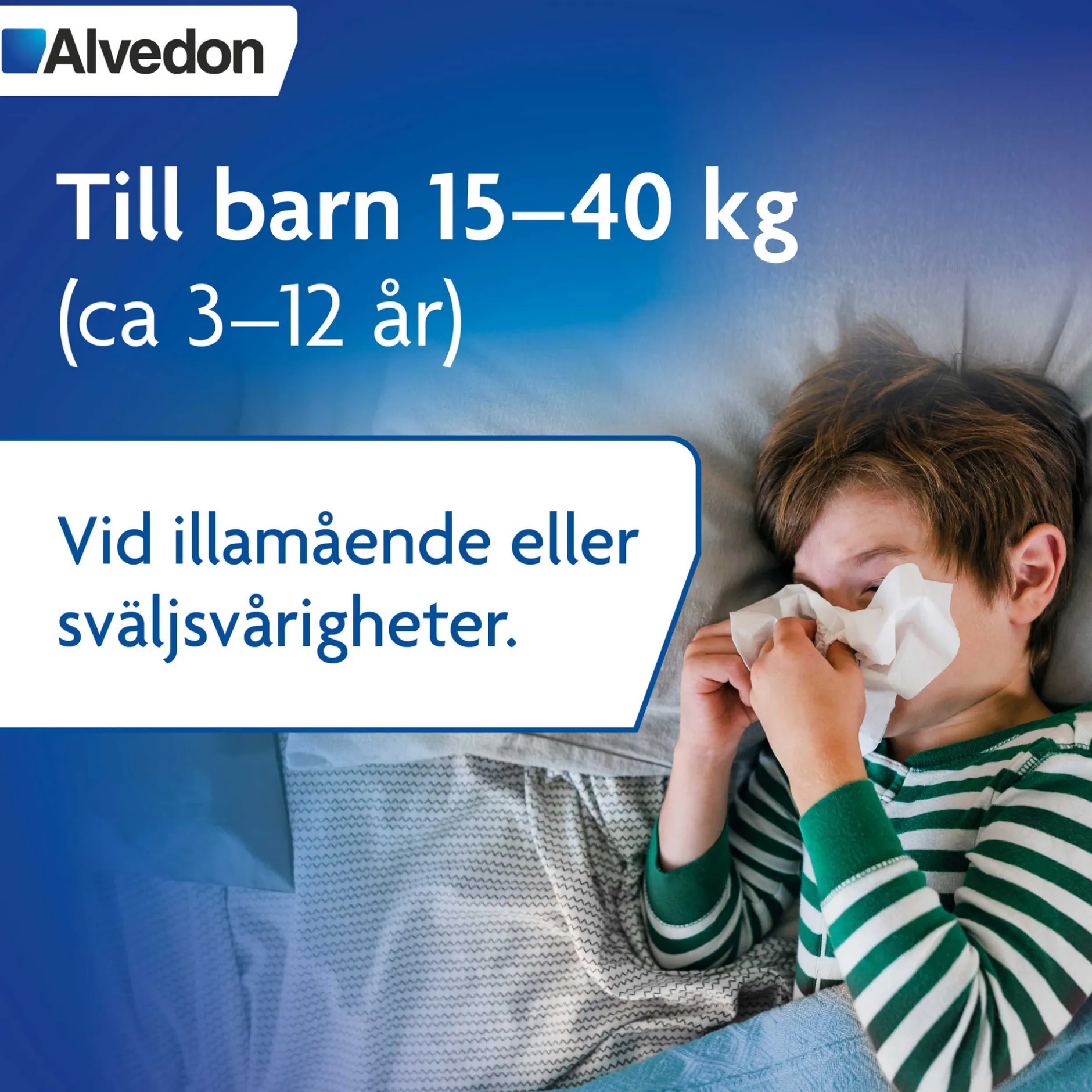 Alvedon Suppositorium 250mg paracetamol (för barn 15-40kg) 10 st