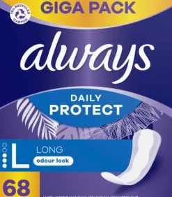 Always Dailies Large Extra Protect Trosskydd med mild doft 68 st