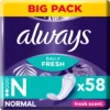 Always Dailies Normal Fresh & Protect Trosskydd 58 st