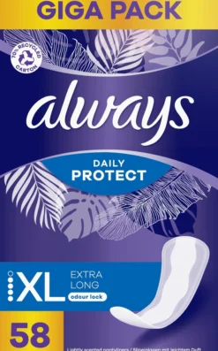 Always Daily Protect Extra Long Trosskydd Luktkontroll 58 st