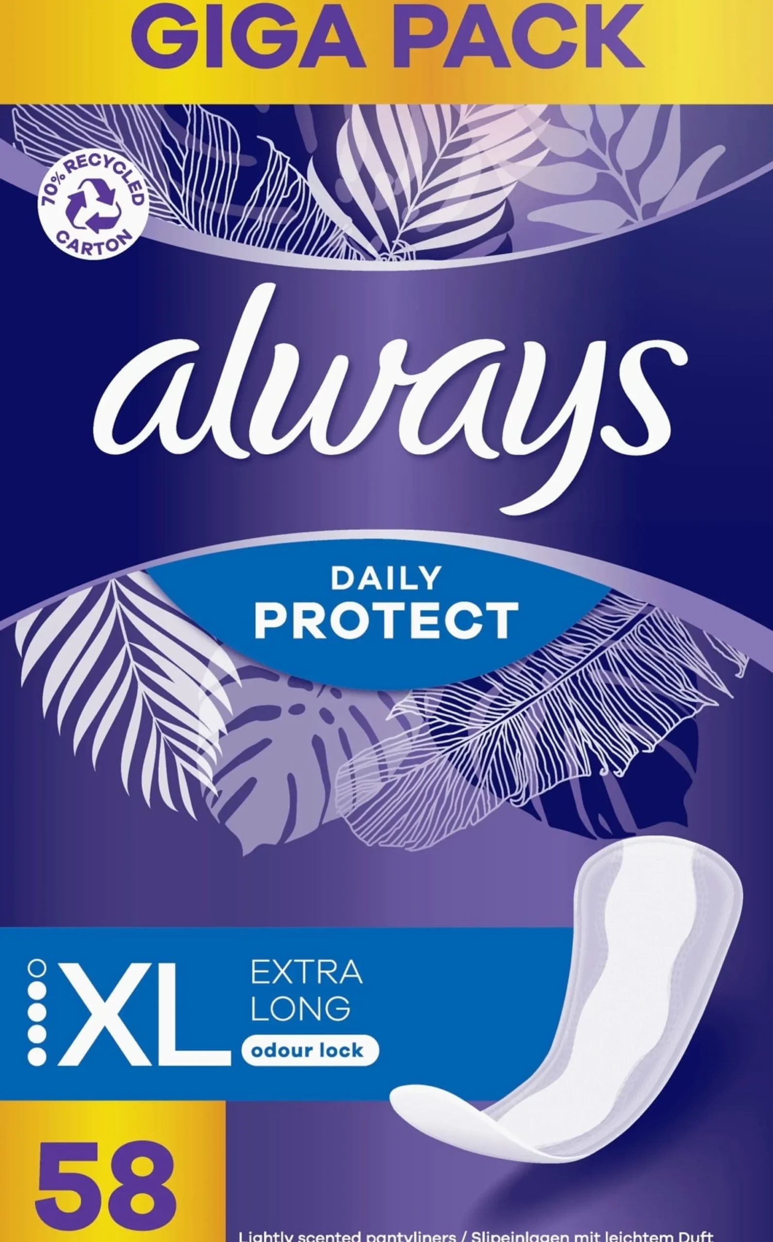 Always Daily Protect Extra Long Trosskydd Luktkontroll 58 st