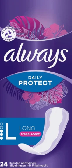 Always Daily Protect Long Trosskydd med fräsch doft 24 st