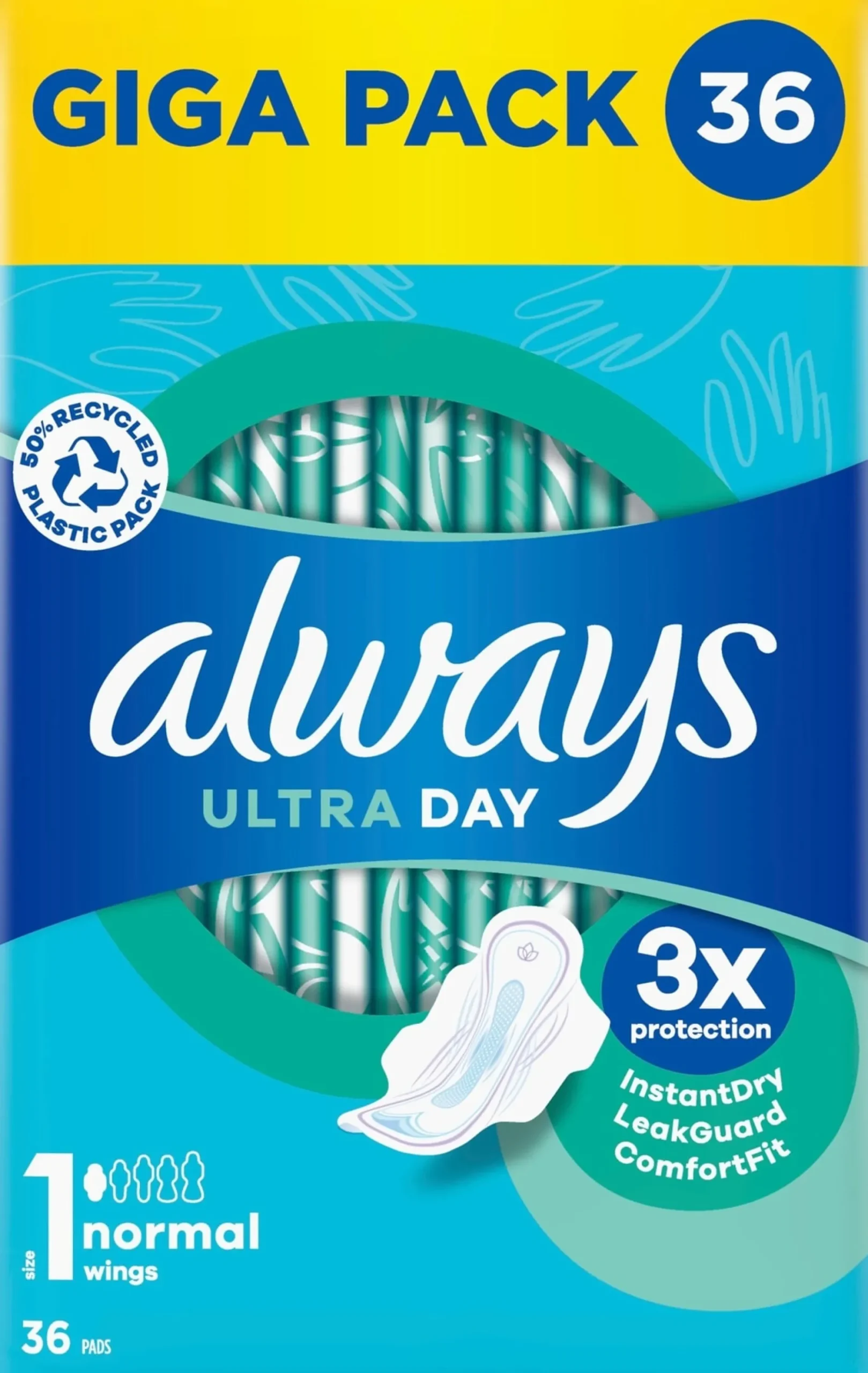 Always Ultra Day Bindor Normal Storlek 1 med vingar 36 st