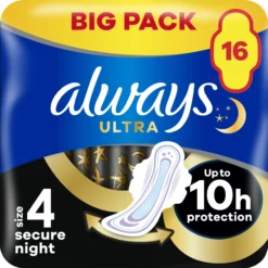 Always Ultra Secure Night Pads Wings 16 st