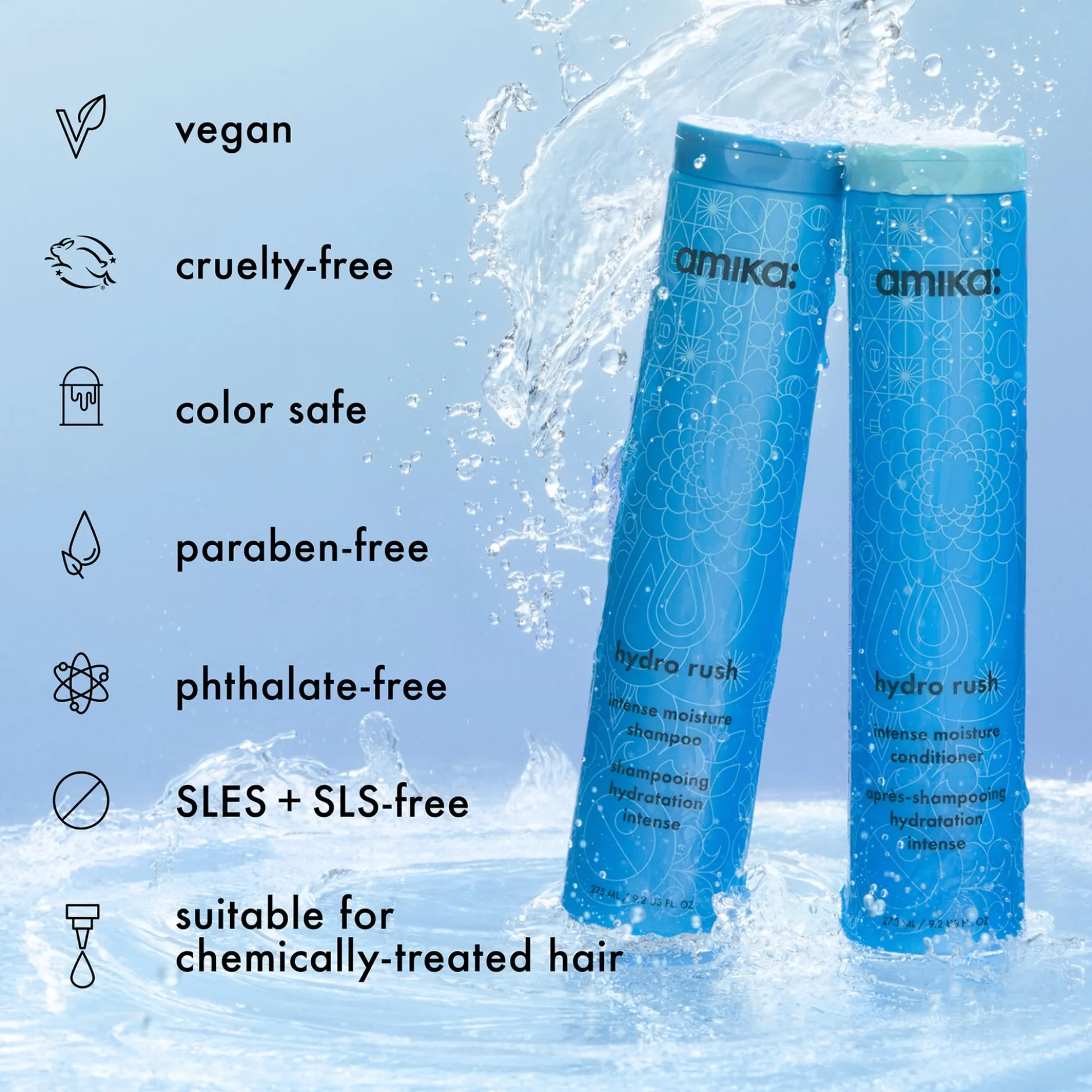 amika Hydro Rush Intense Moisture Conditioner 275 ml