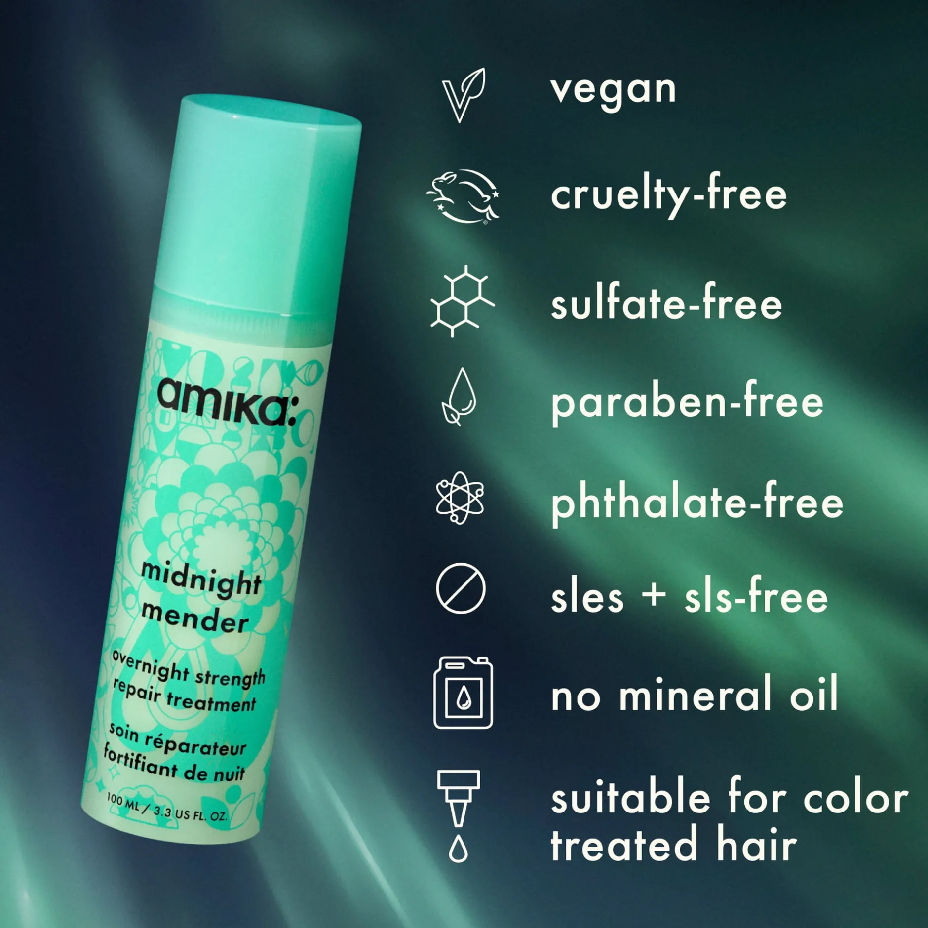 amika Midnight Mender Overnight Strength Repair Treatment 100 ml