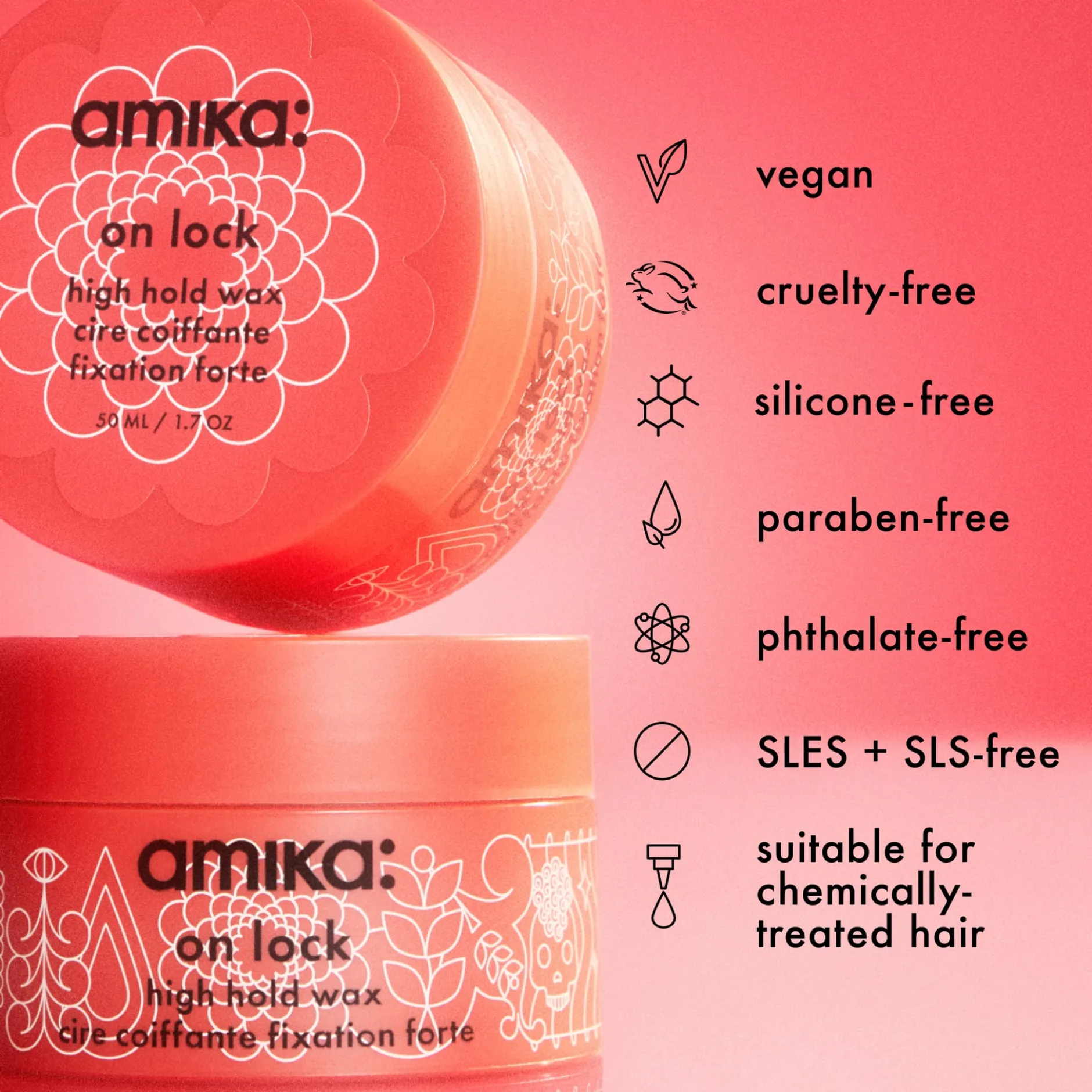 amika On Lock High Hold Wax 50 ml