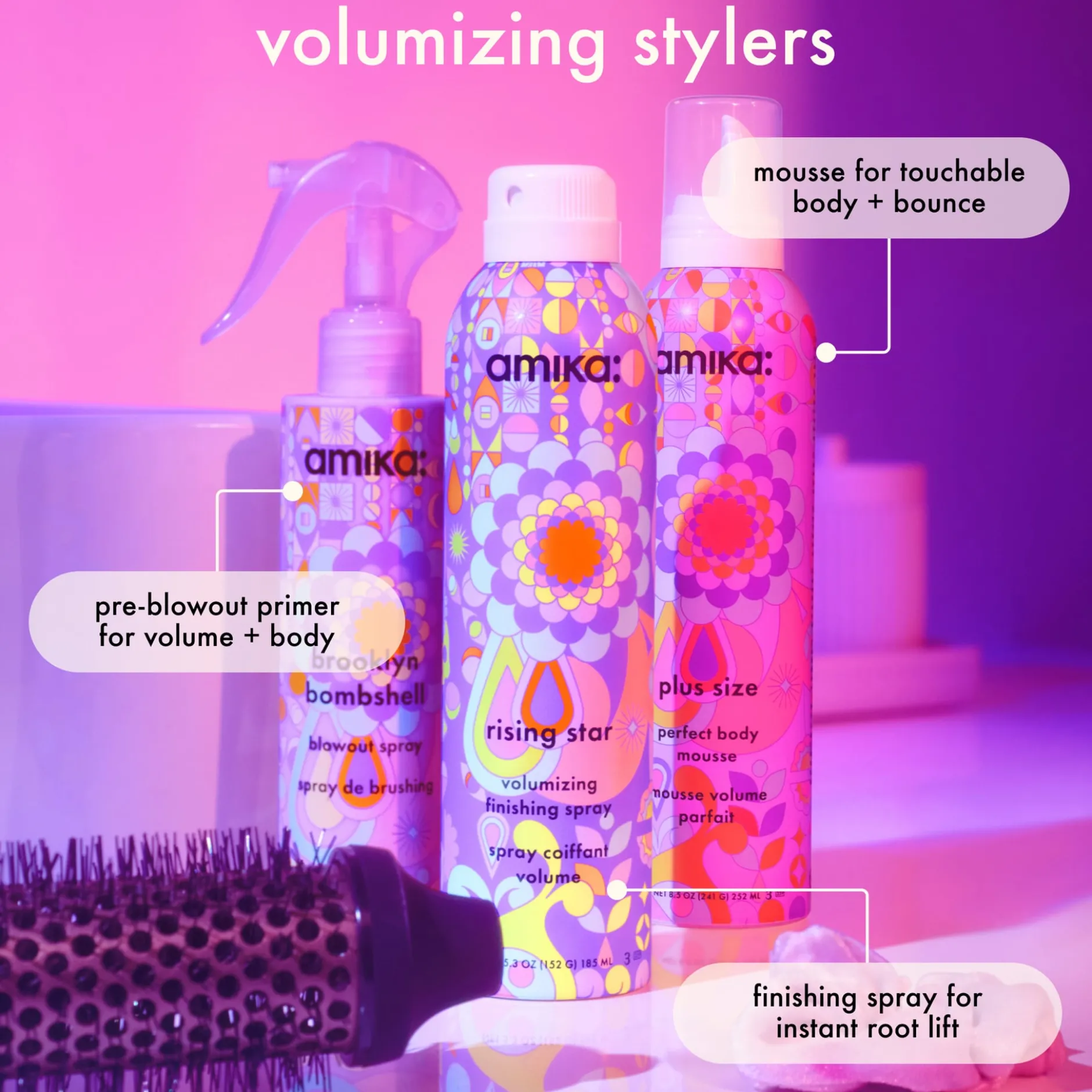 amika Rising Star Volumizing Finishing Spray 185 ml