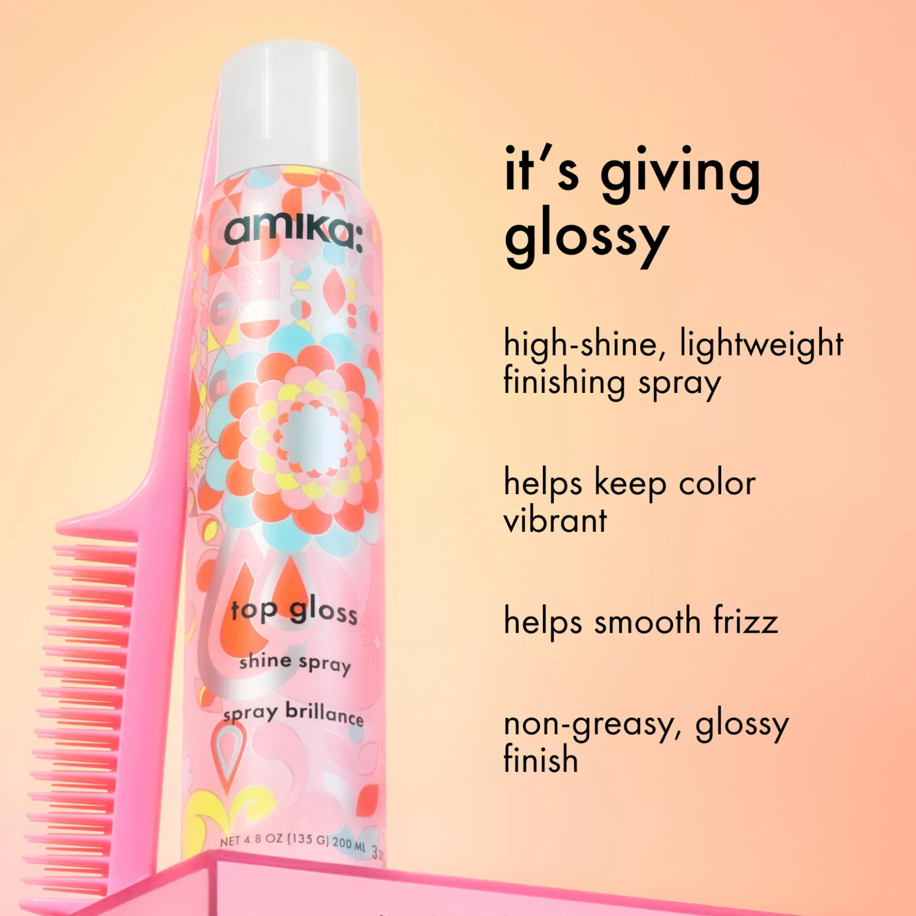 amika Top Gloss Shine Spray 200 ml