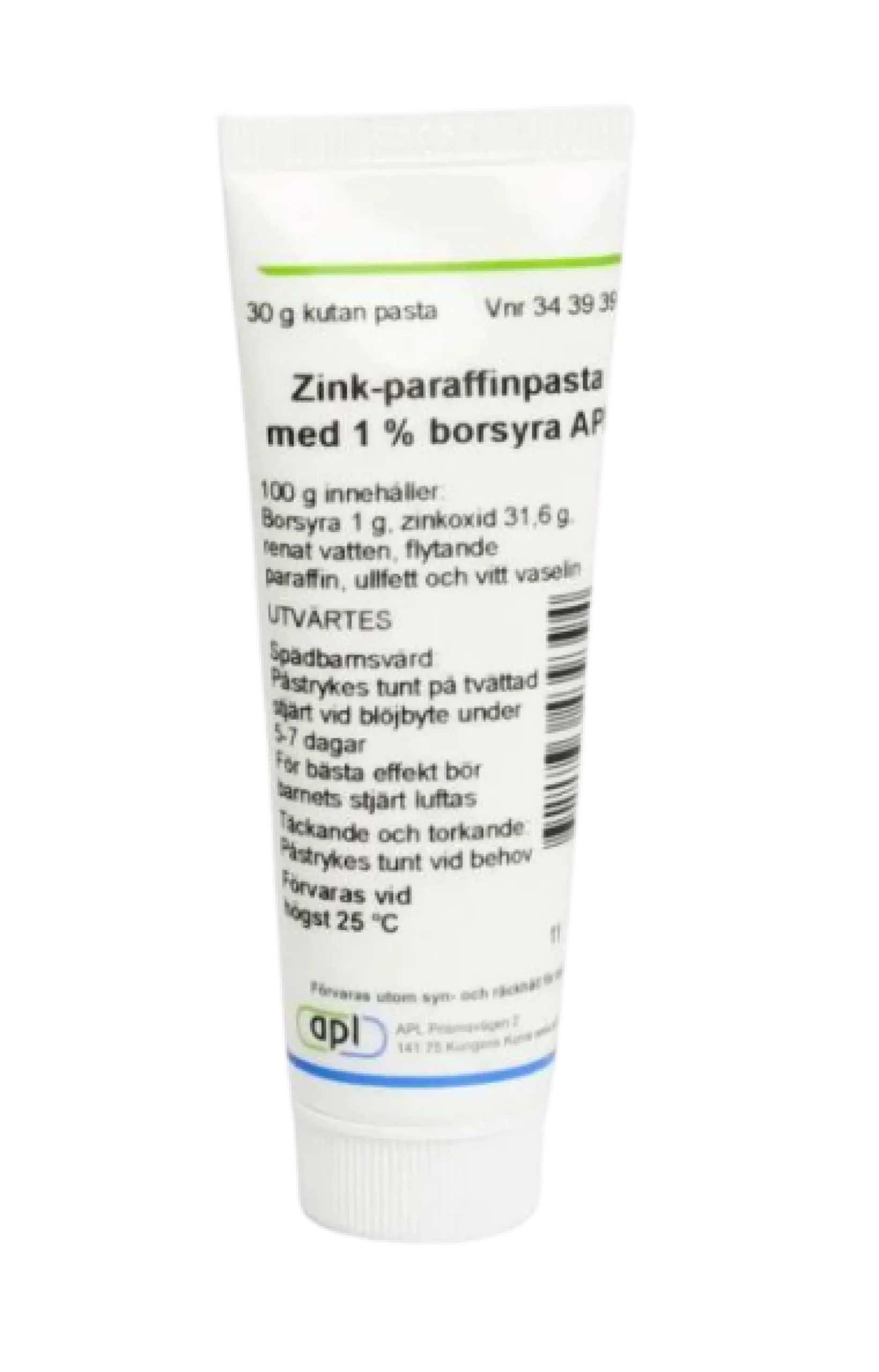 APL Zink-paraffinpasta med borsyra, kutan pasta 1 % 30 gr