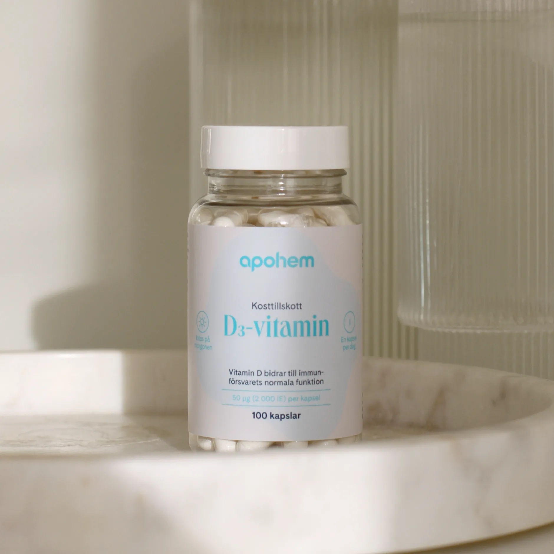 Apohem D-vitamin 50 µg 100 kapslar