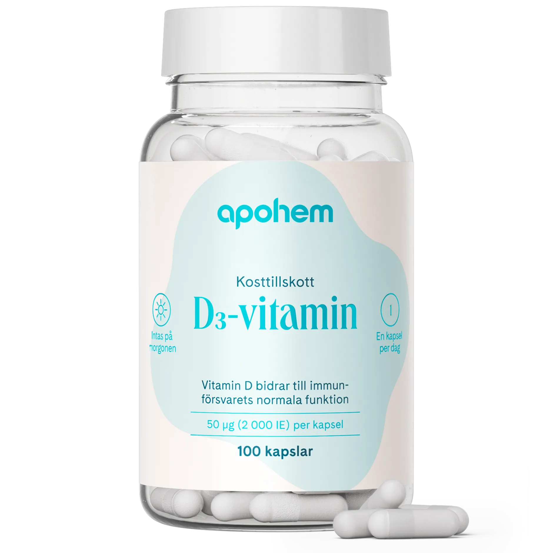 Apohem D-vitamin 50 µg 100 kapslar
