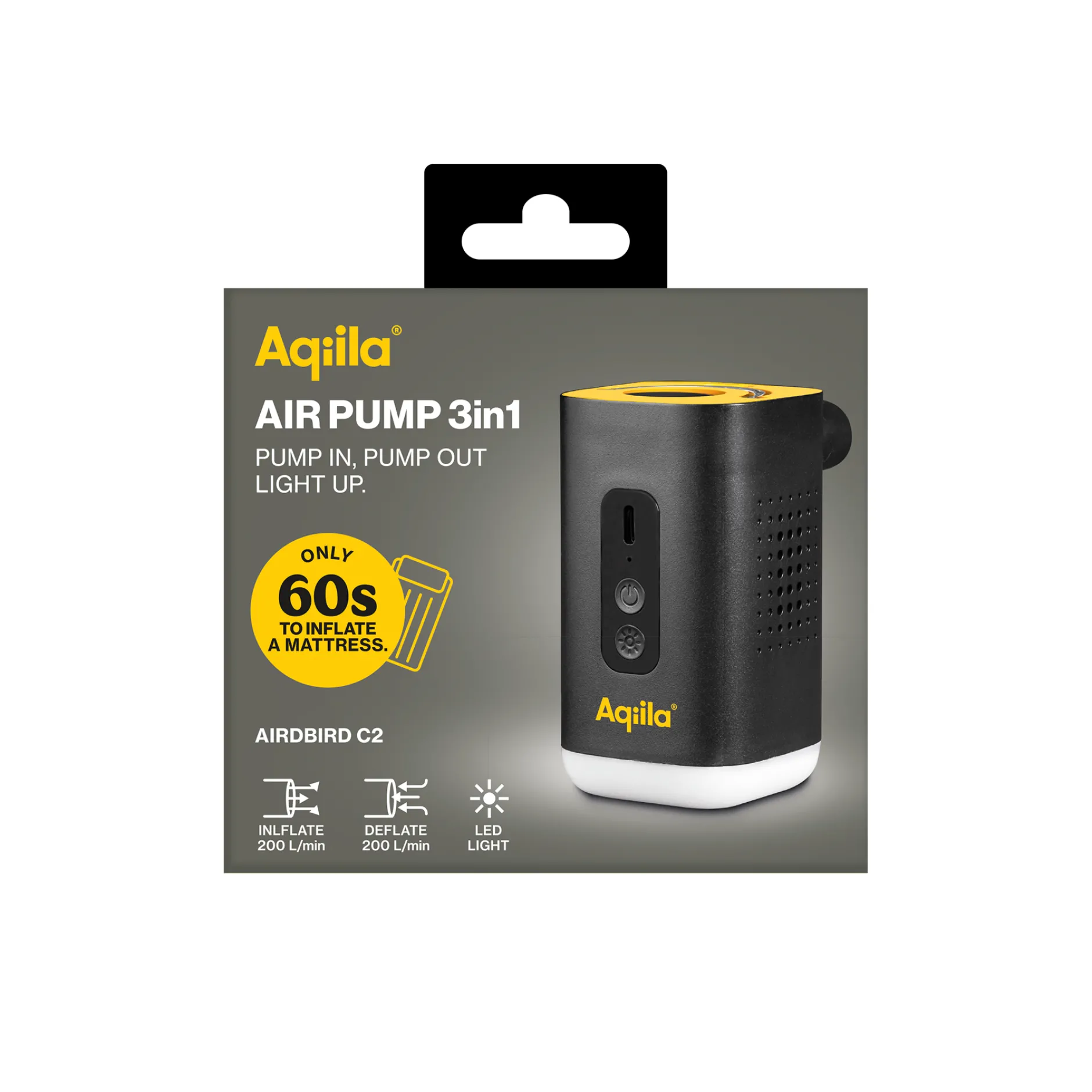 Aqiila Airbird C2 Luftpump 3-i-1