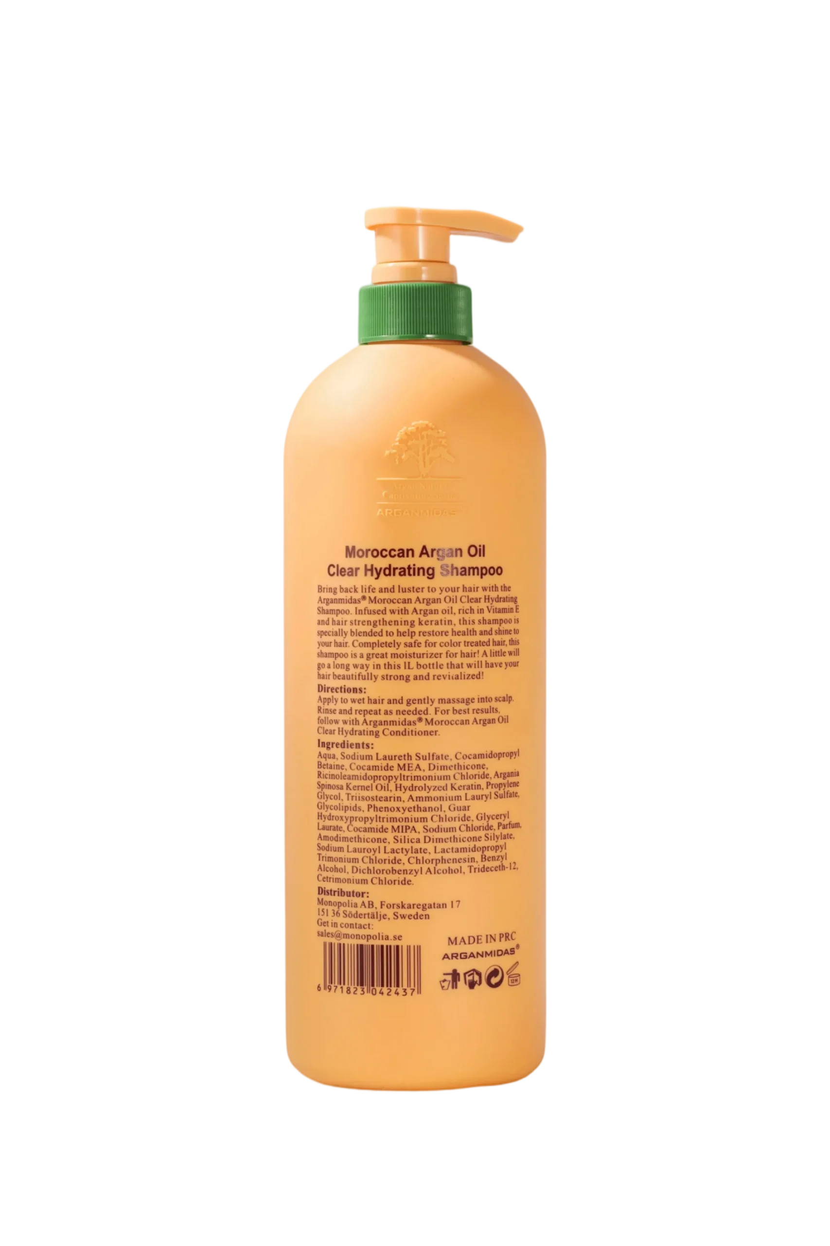 ARGANMIDAS Clear Hydrating Shampoo 1000 ml