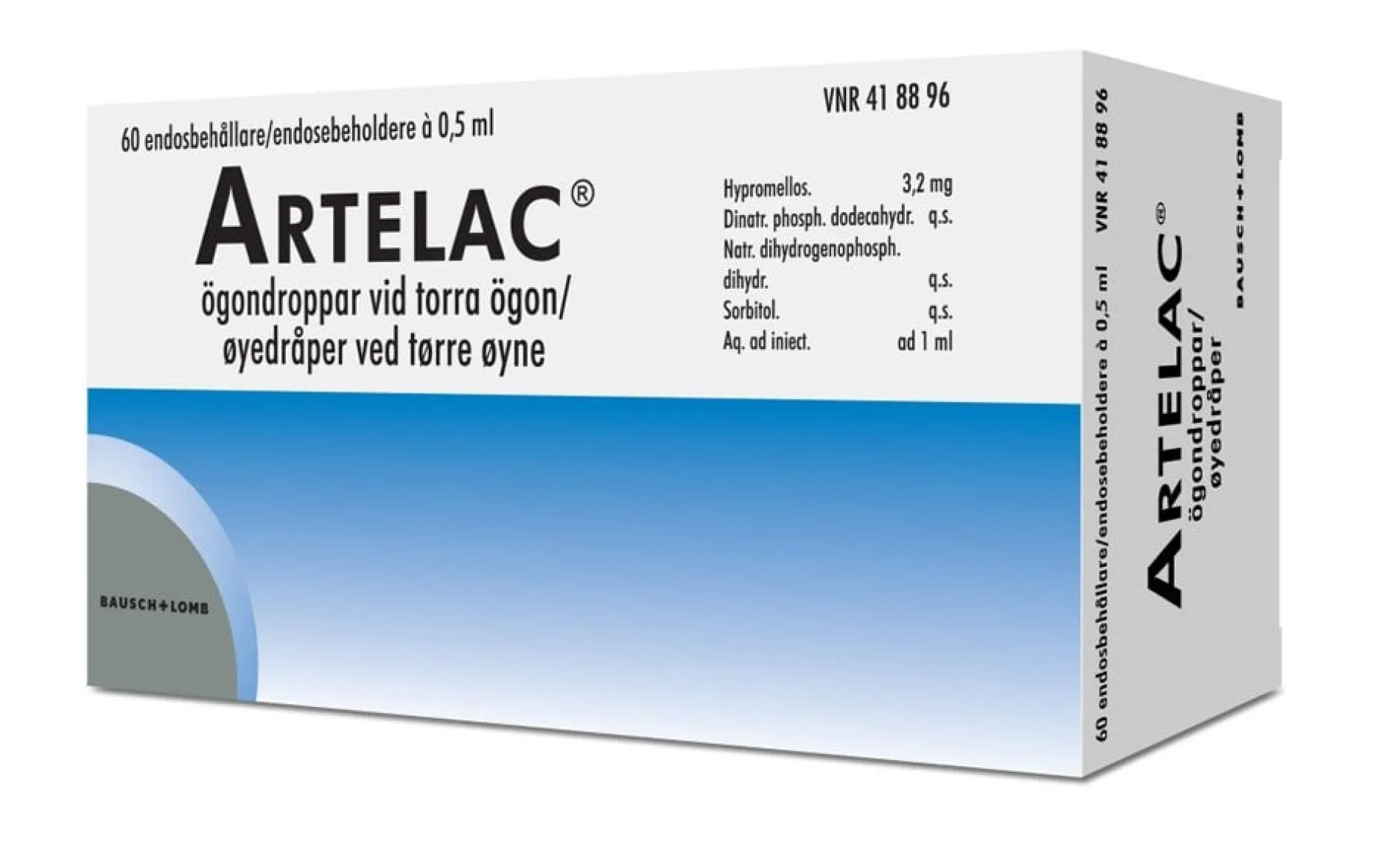 Artelac ögondroppar, lösning i endosbehållare 0,5 ml, 60 st