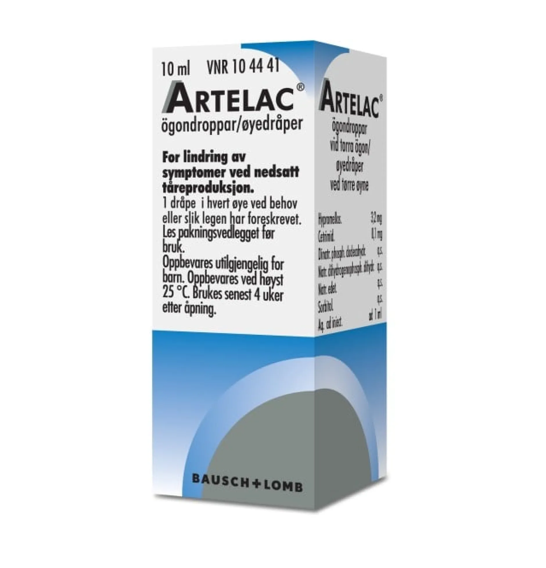 Artelac ögondroppar lösning, 10 ml