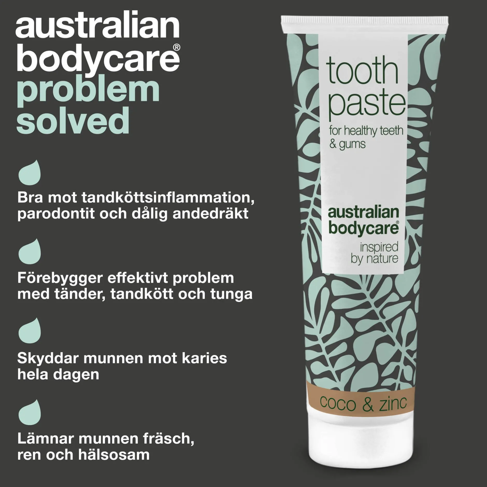 Australian Bodycare Coco & Zinc Tandkräm för god munhygien 75 ml