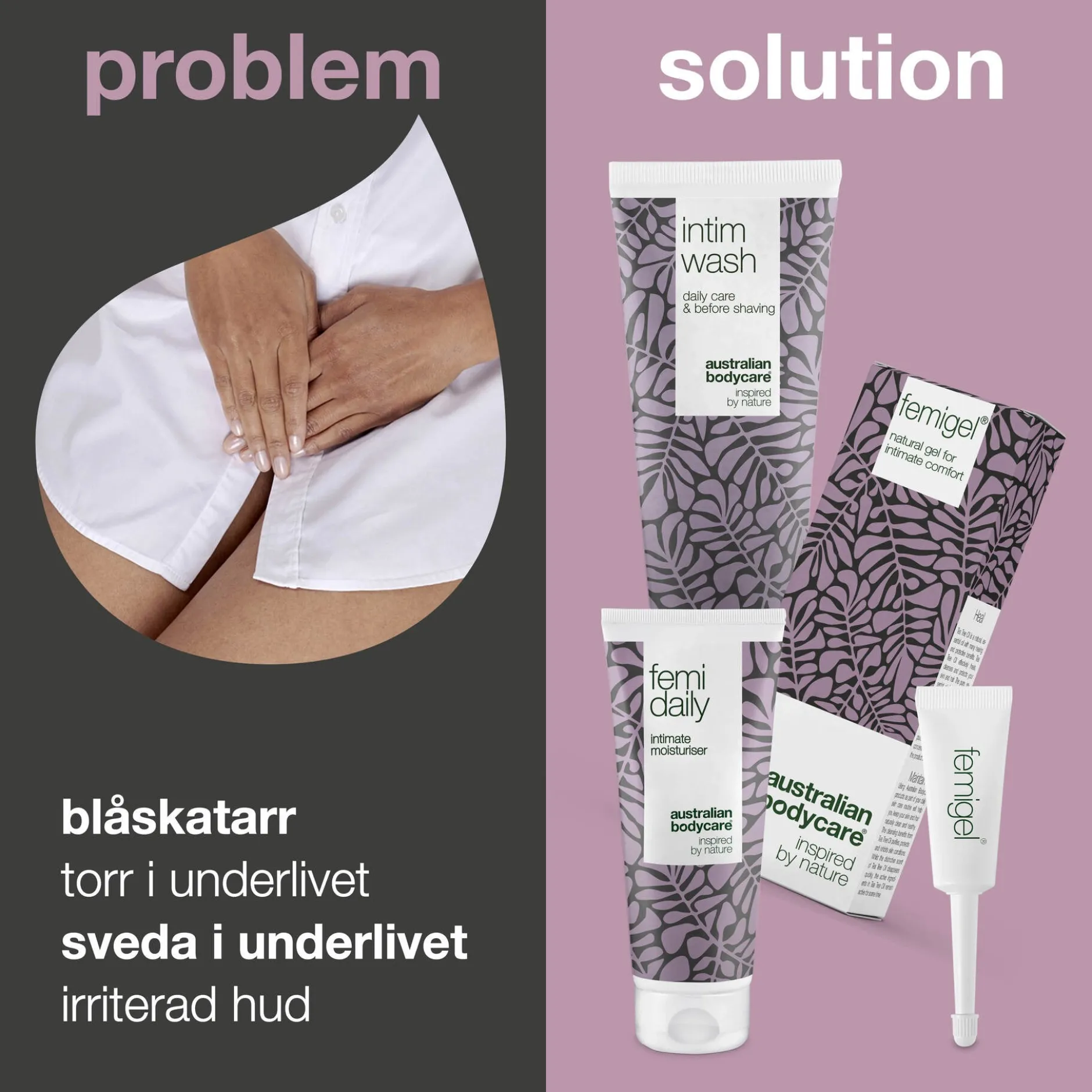 Australian Bodycare 3 produkter till intimvård