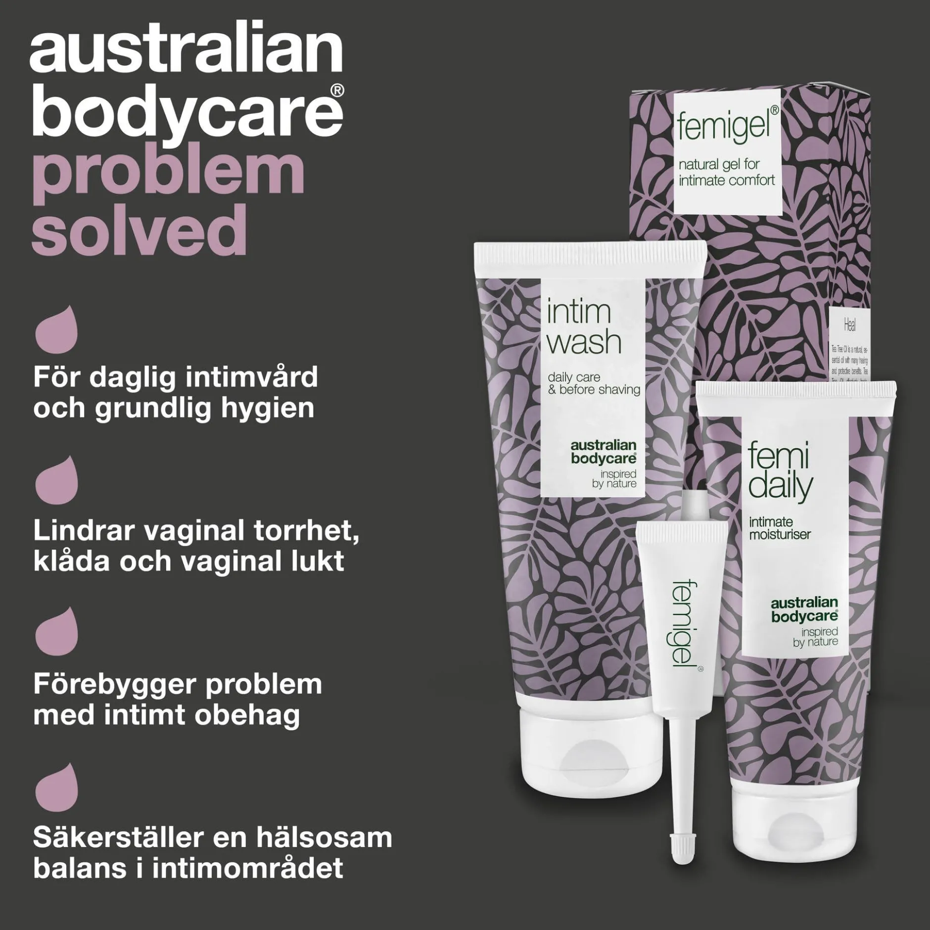 Australian Bodycare 3 produkter till intimvård