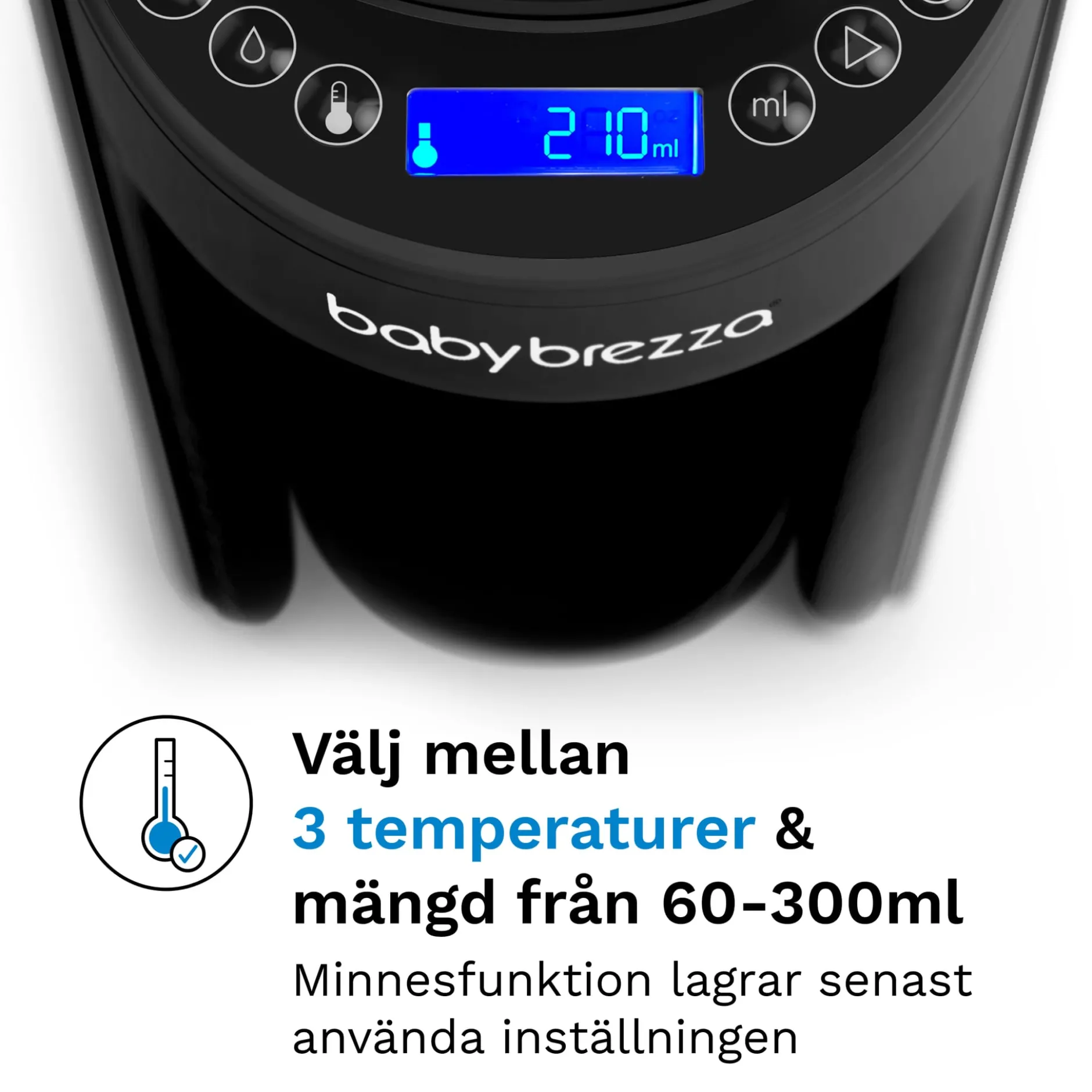 Baby Brezza Formula Pro Advanced Välling & Ersättningsmaskin Svart