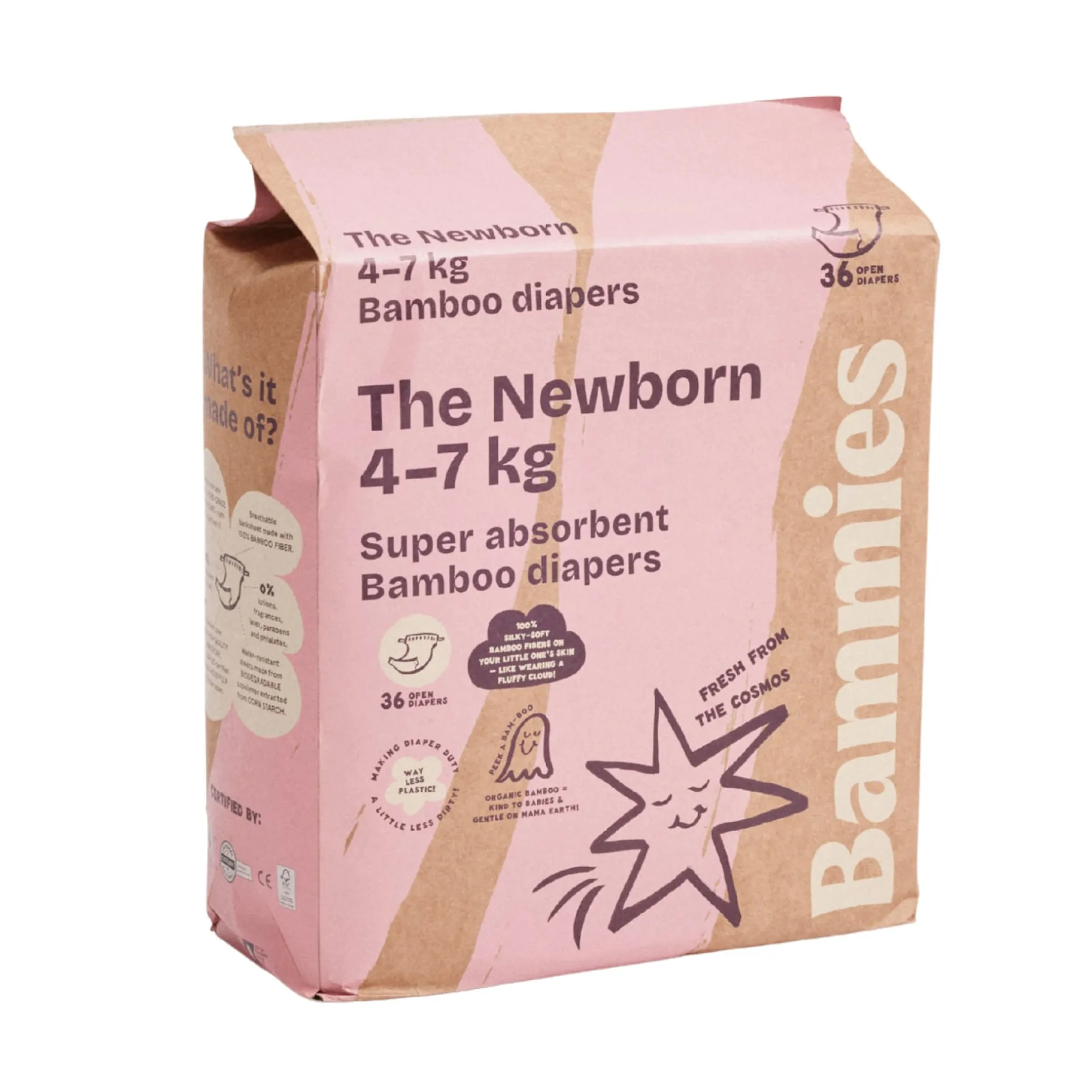 Bammies Blöjor Newborn 4-7 kg, 36st