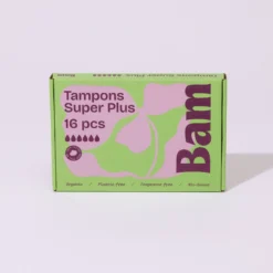 BAM Organic Cotton Tampons Super Plus 16-pack
