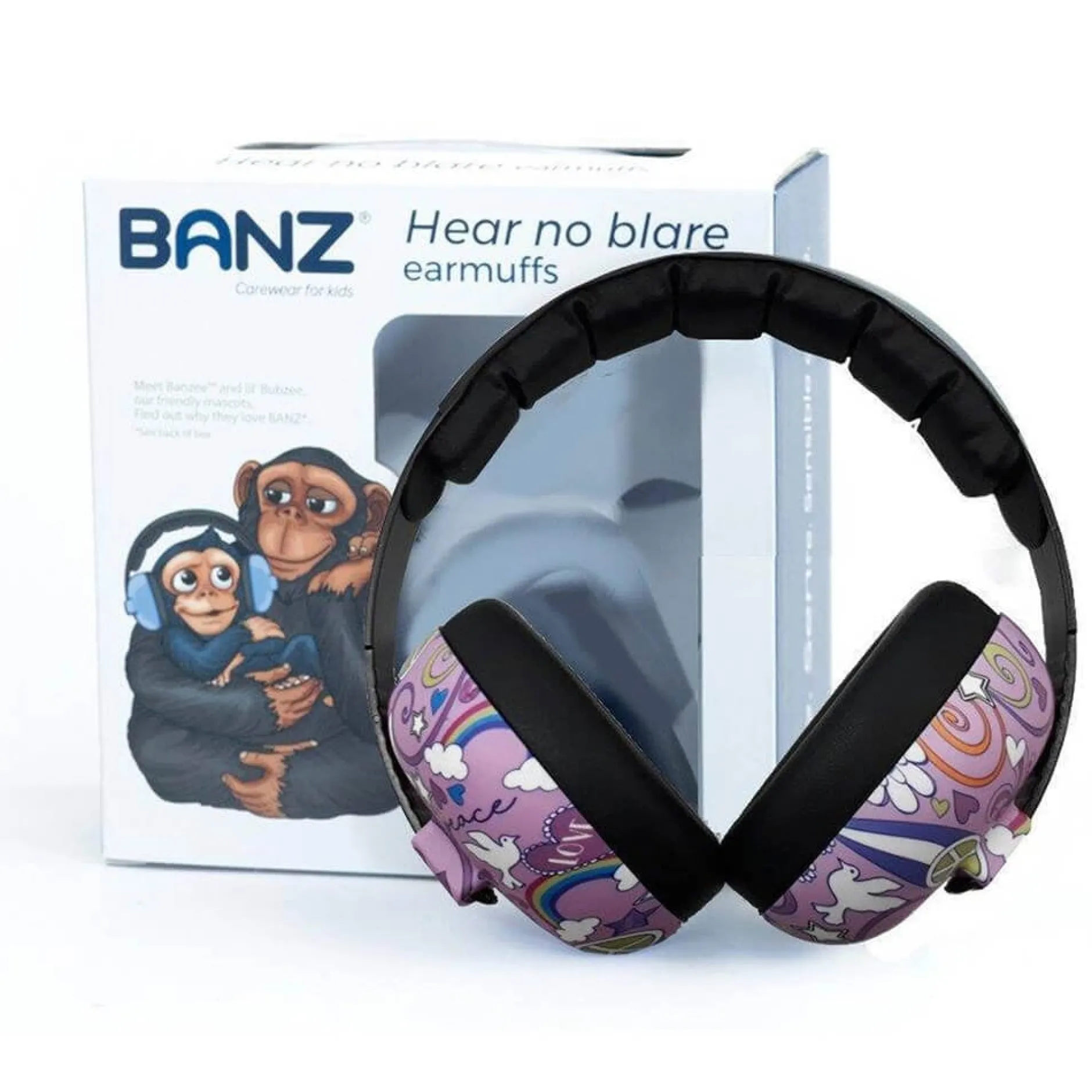 BANZ Hörselskydd Baby Peace Pink 0-3 år