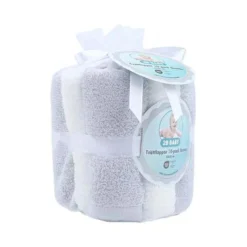 2B Baby Tvättlappar Bambu 10-pack Vit/Grå