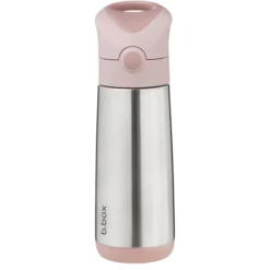 B.box Isolerad Sugrörsflaska Rosa 500 ml