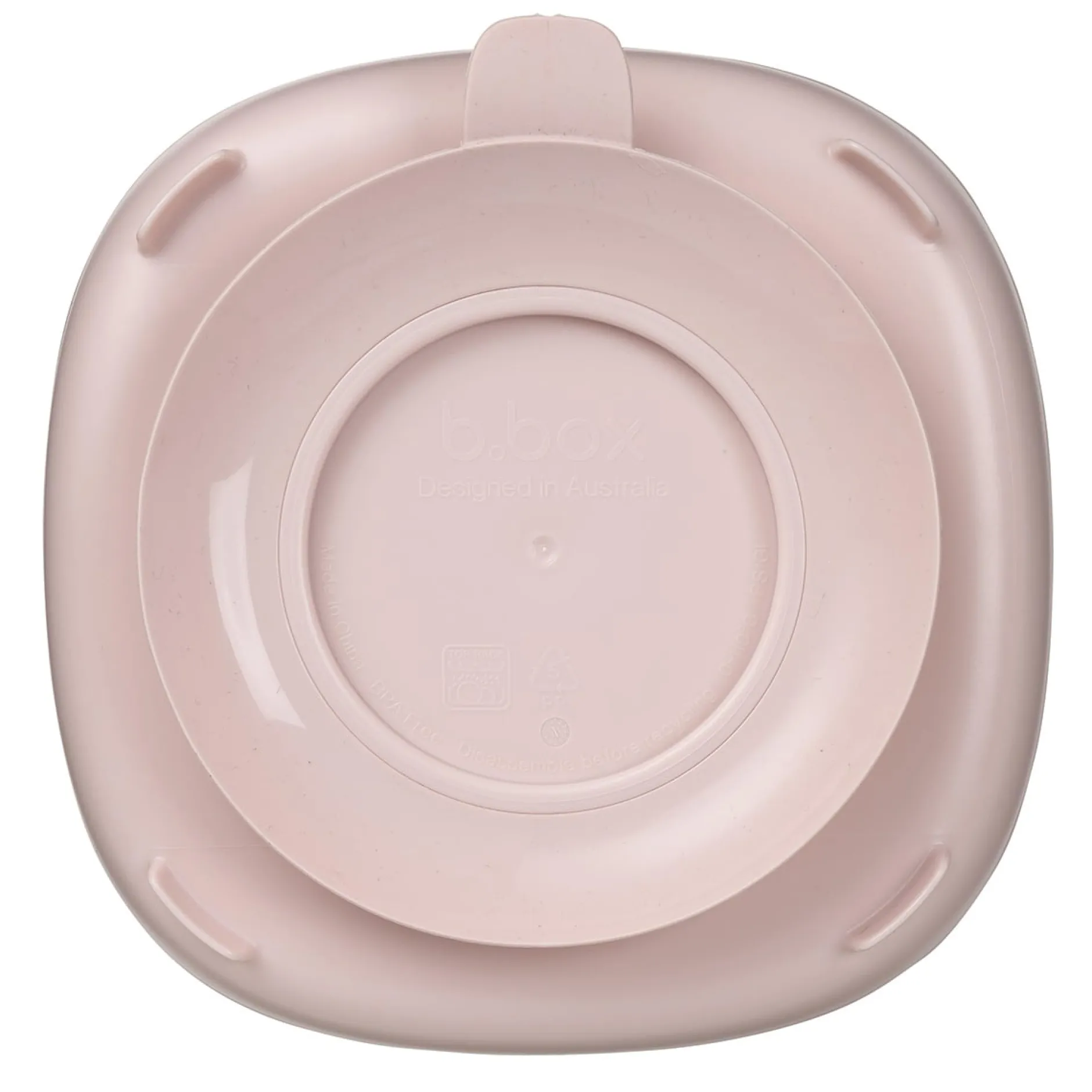 B.box 2 i 1 Tallrik med Sugfot Rosa 380 ml