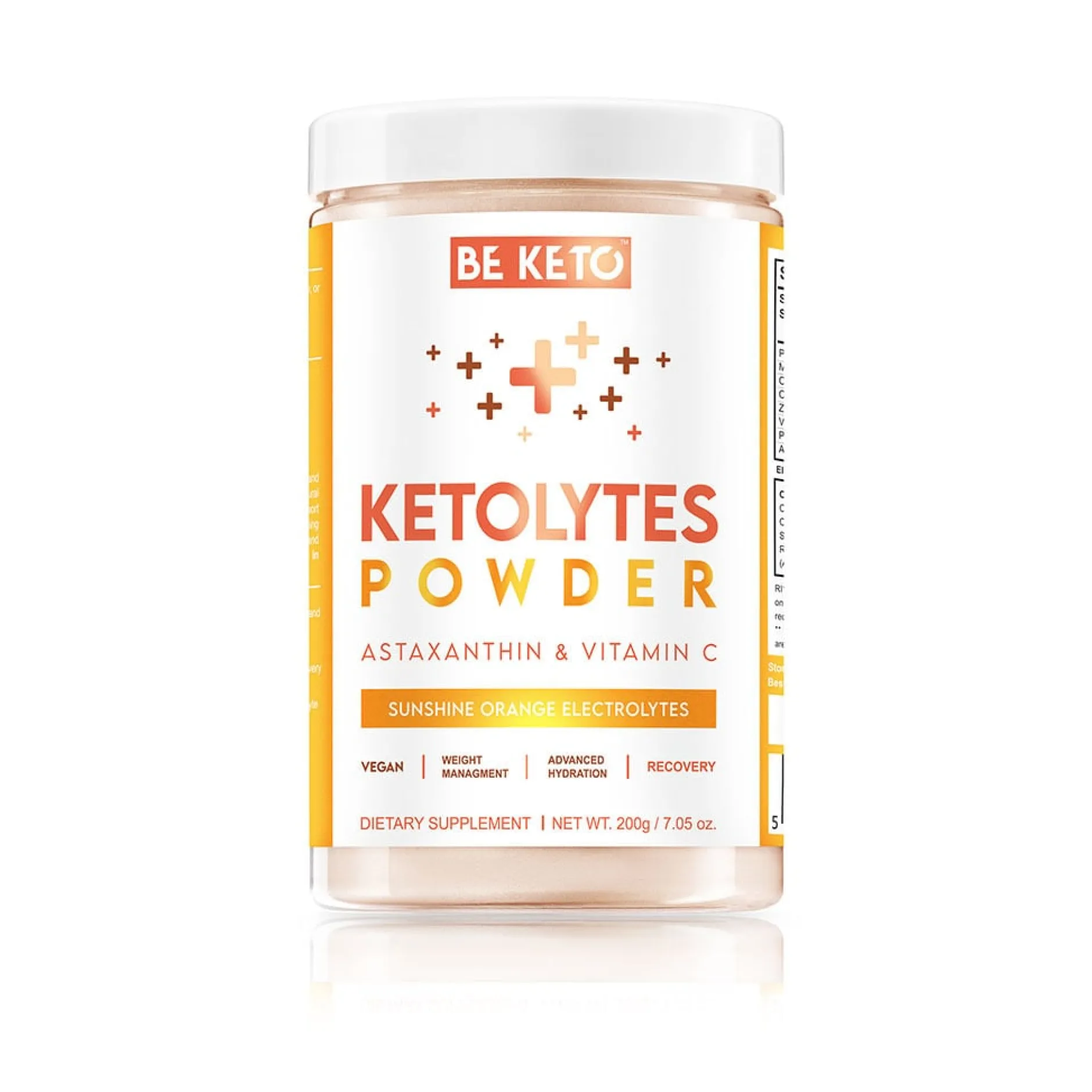 BeKeto Electrolytes Powder Sunshine Orange 200 g