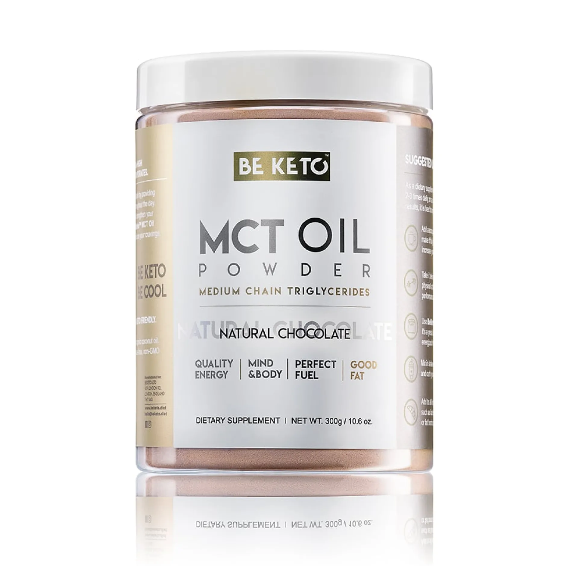 BeKeto MCT Oil Powder Chocolate 300 g