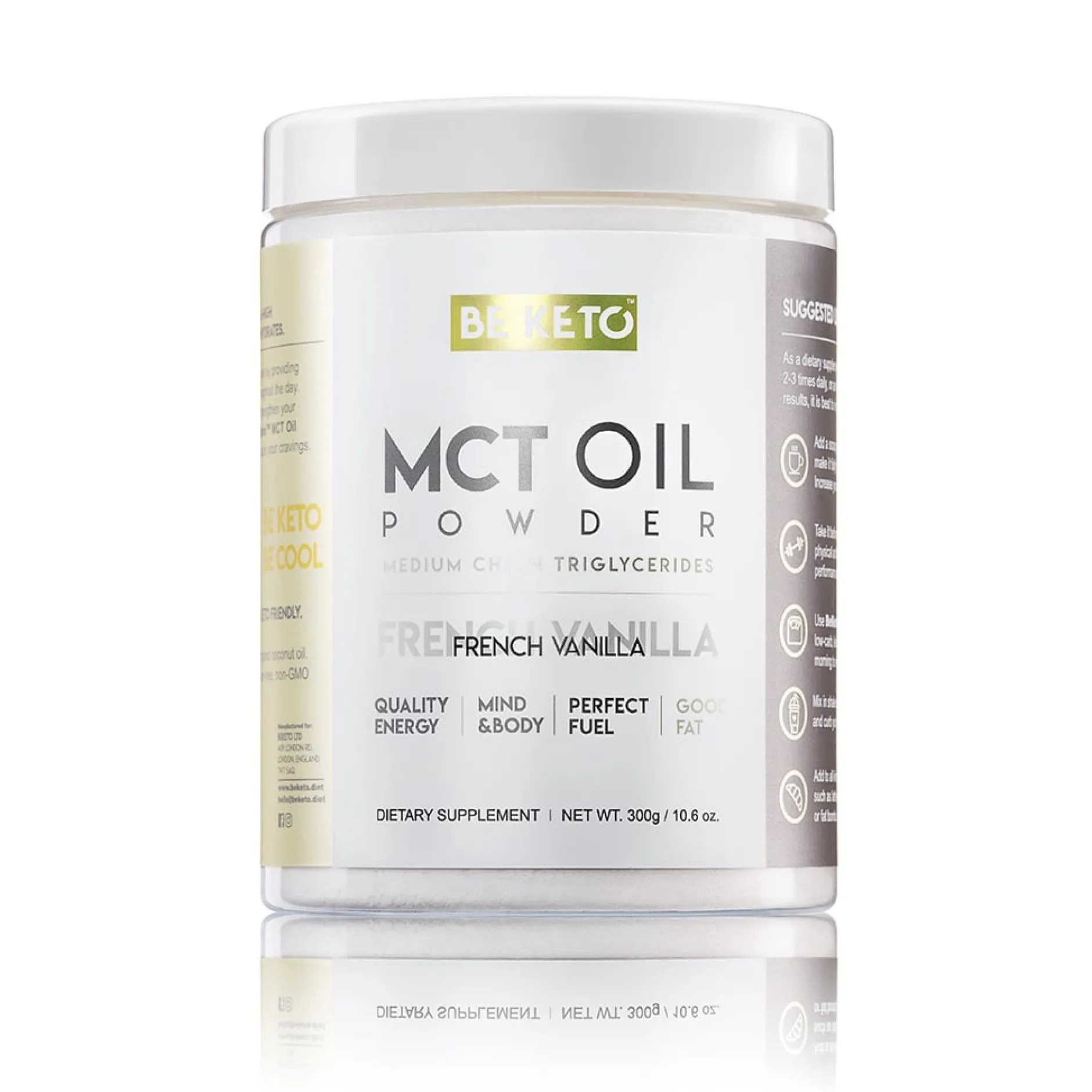 BeKeto MCT Oil Powder French Vanilla 300 g