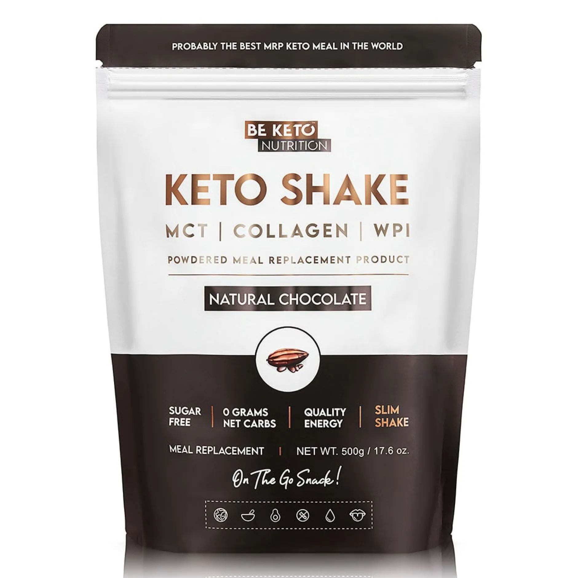 BeKeto Shake Natural Chocolate 500 g