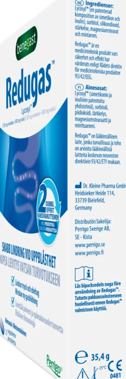 Benegast Redugas Chewable Tablets Peppermint Lindring Vid Gaser 20 tuggtabletter