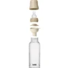 BIBS Baby Bottle Round Silicone 1 pack 270 ml Medium Flow Vanilla GLOW